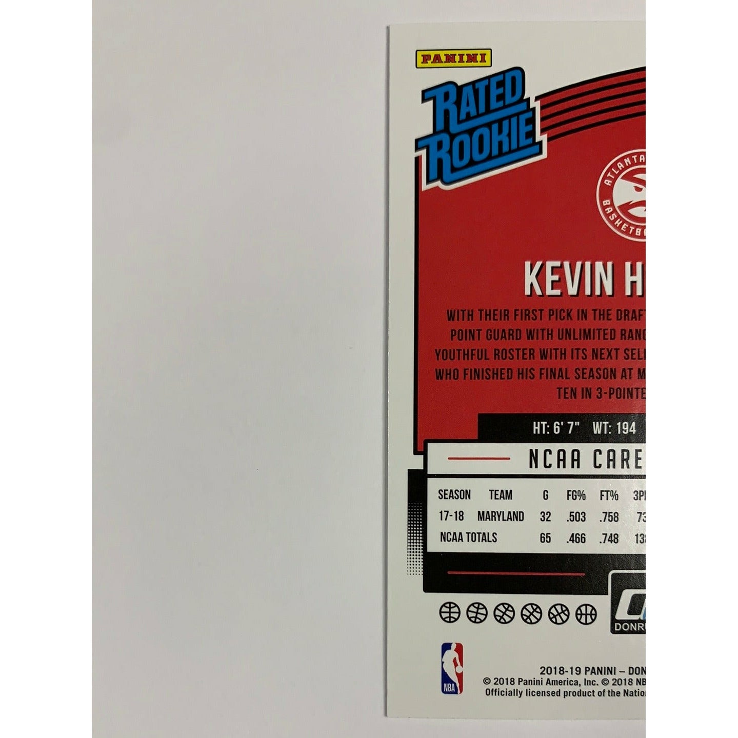 2018-19 Donruss Kevin Huerter Rated Rookie | Local Legends Cards & Collectibles