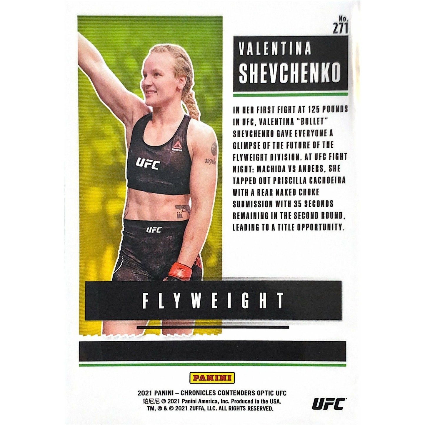 2021 Contenders Optic Valentina Shevchenko Season Ticket | Local Legends Cards & Collectibles
