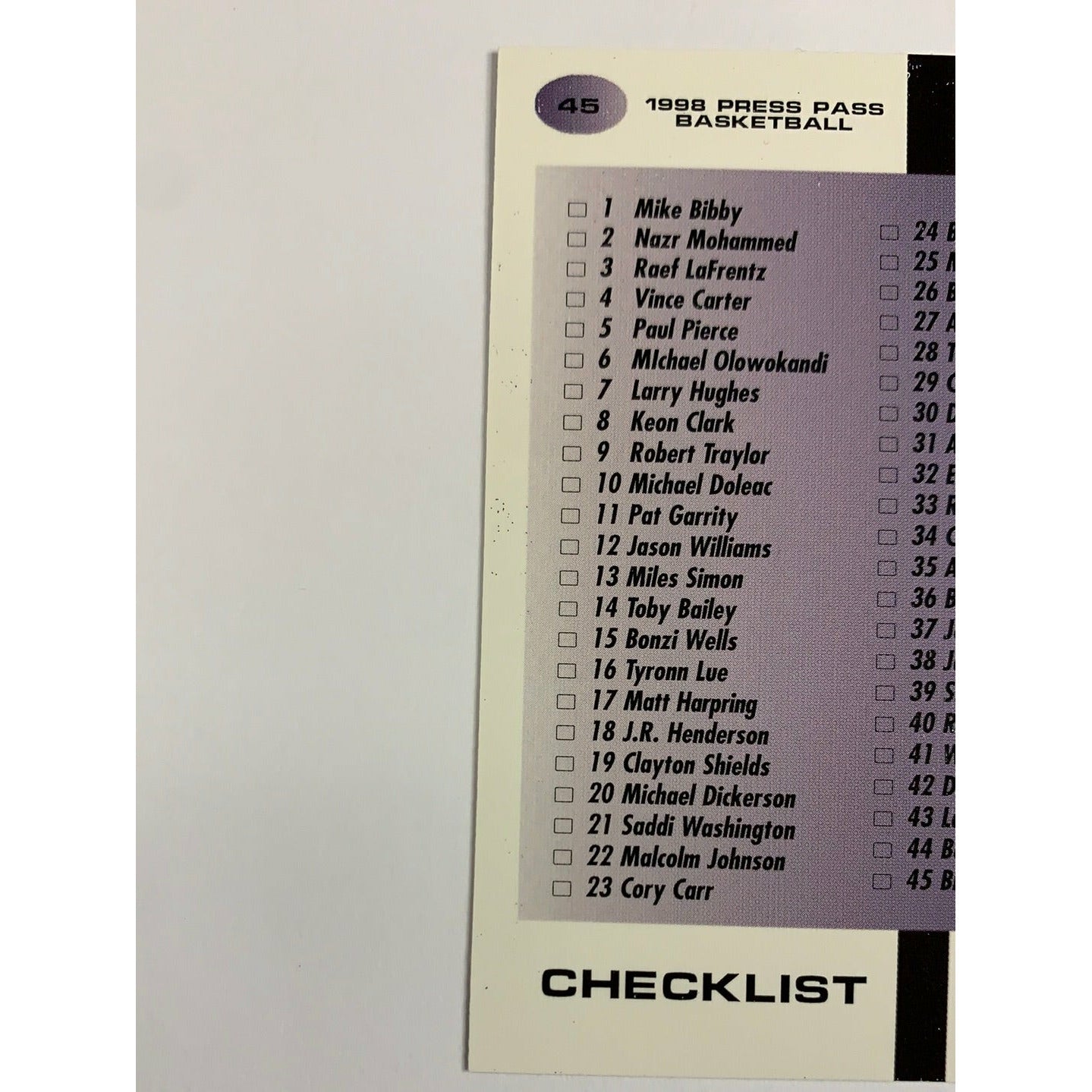 1998 Press Pass Collectibles Mike Bibby Arizona Wildcats | Local Legends Cards & Collectibles
