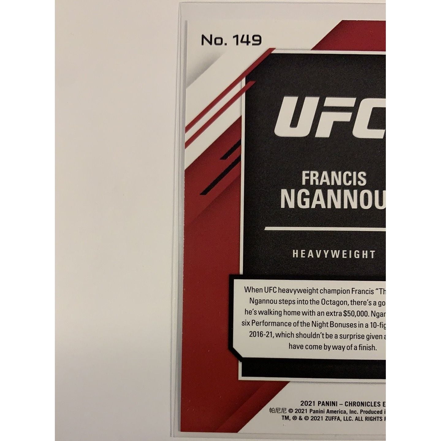 2021 Panini Chronicles Donruss Elite Francis Ngannou | Local Legends Cards & Collectibles
