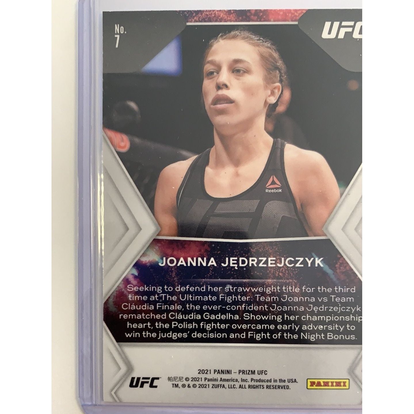 2021 Panini Prizm UFC Joanna Jedrzejczyk Fireworks | Local Legends Cards & Collectibles