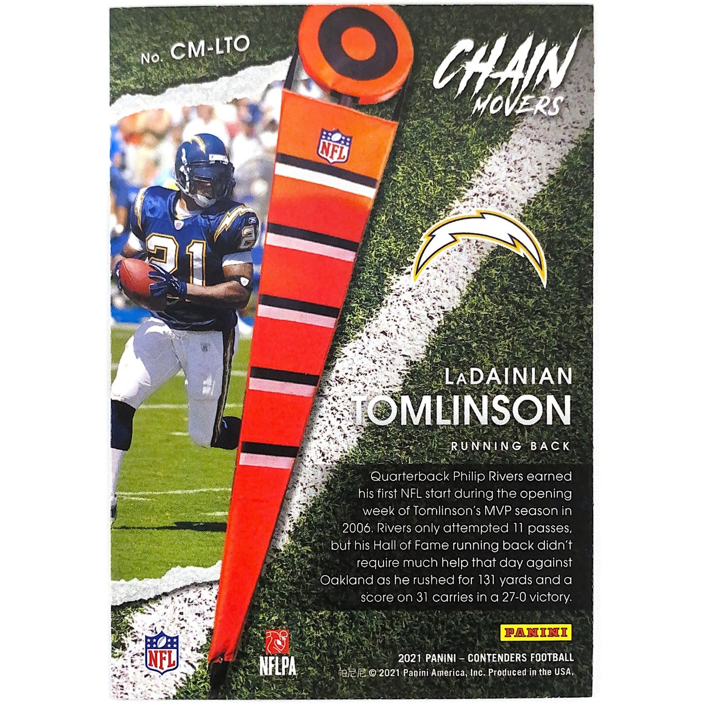 2021 Contenders LaDainian Tomlinson Chain Movers | Local Legends Cards & Collectibles