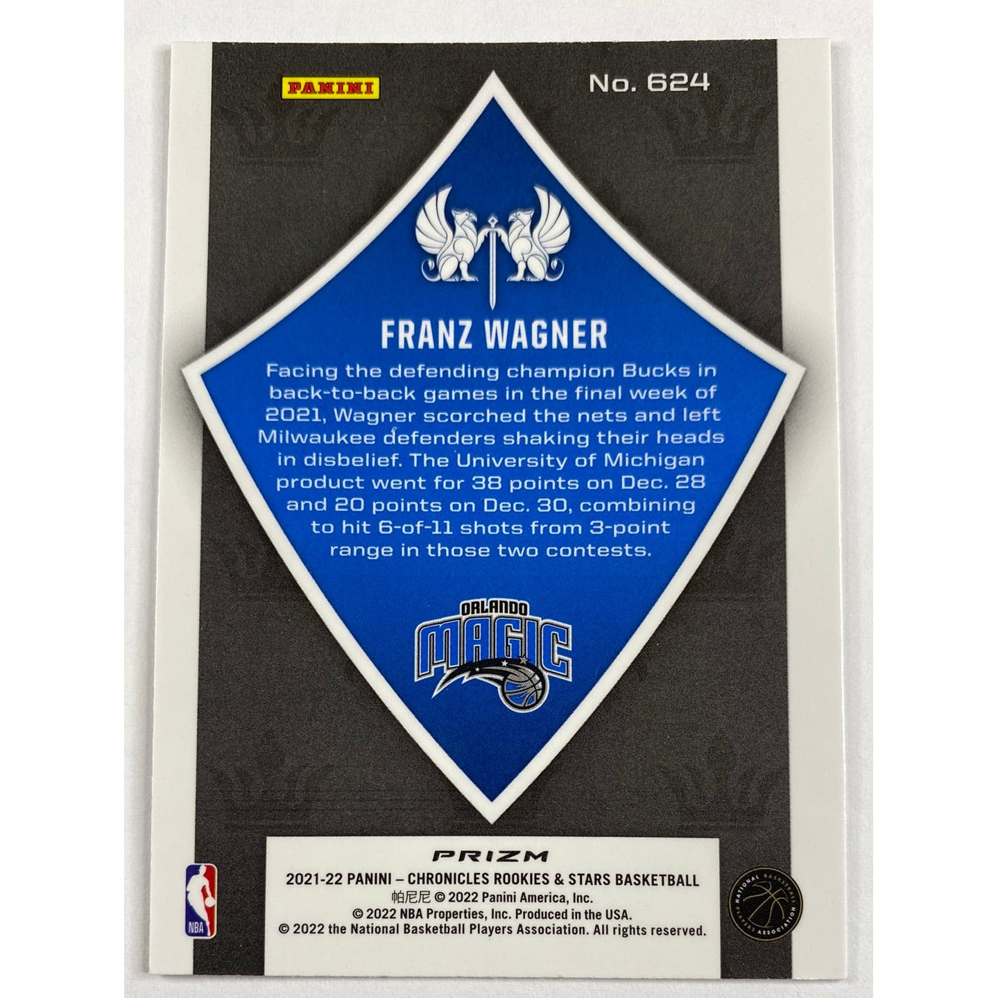 2021-22 Rookies & Stars Franz Wagner Crusade Silver Holo Prizm RC | Local Legends Cards & Collectibles