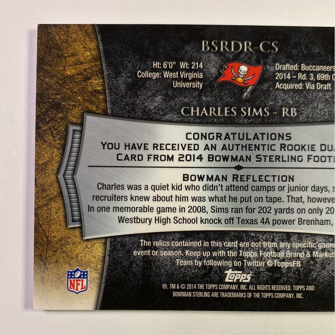 2014 Bowman Sterling Charles Sims Dual Patch | Local Legends Cards & Collectibles