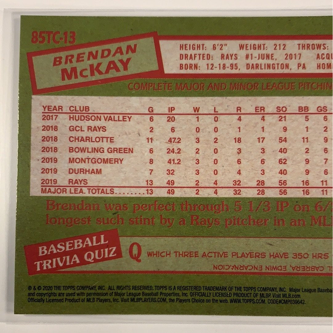 2020 Topps 35th Anniversary Brendan McKay Chrome RC Refractor | Local Legends Cards & Collectibles