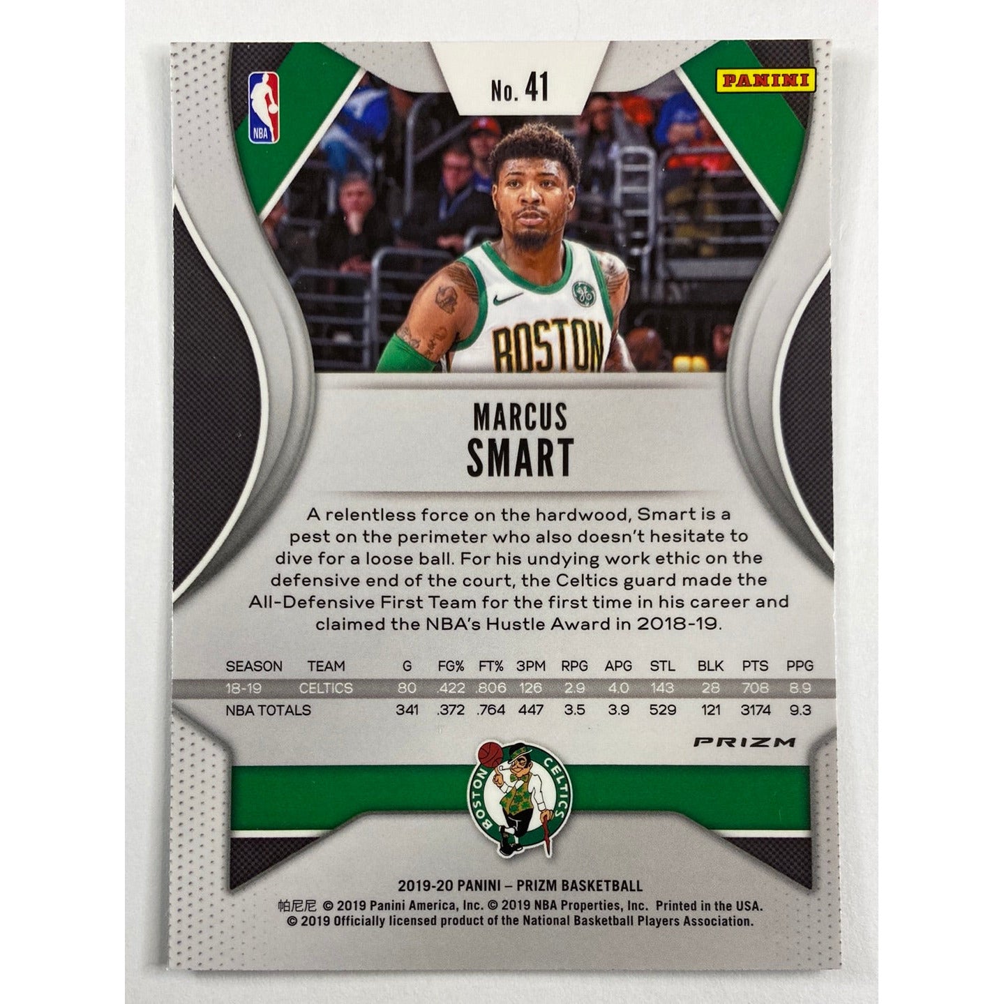 2019-20 Prizm Marcus Smart Green Holo Prizm | Local Legends Cards & Collectibles