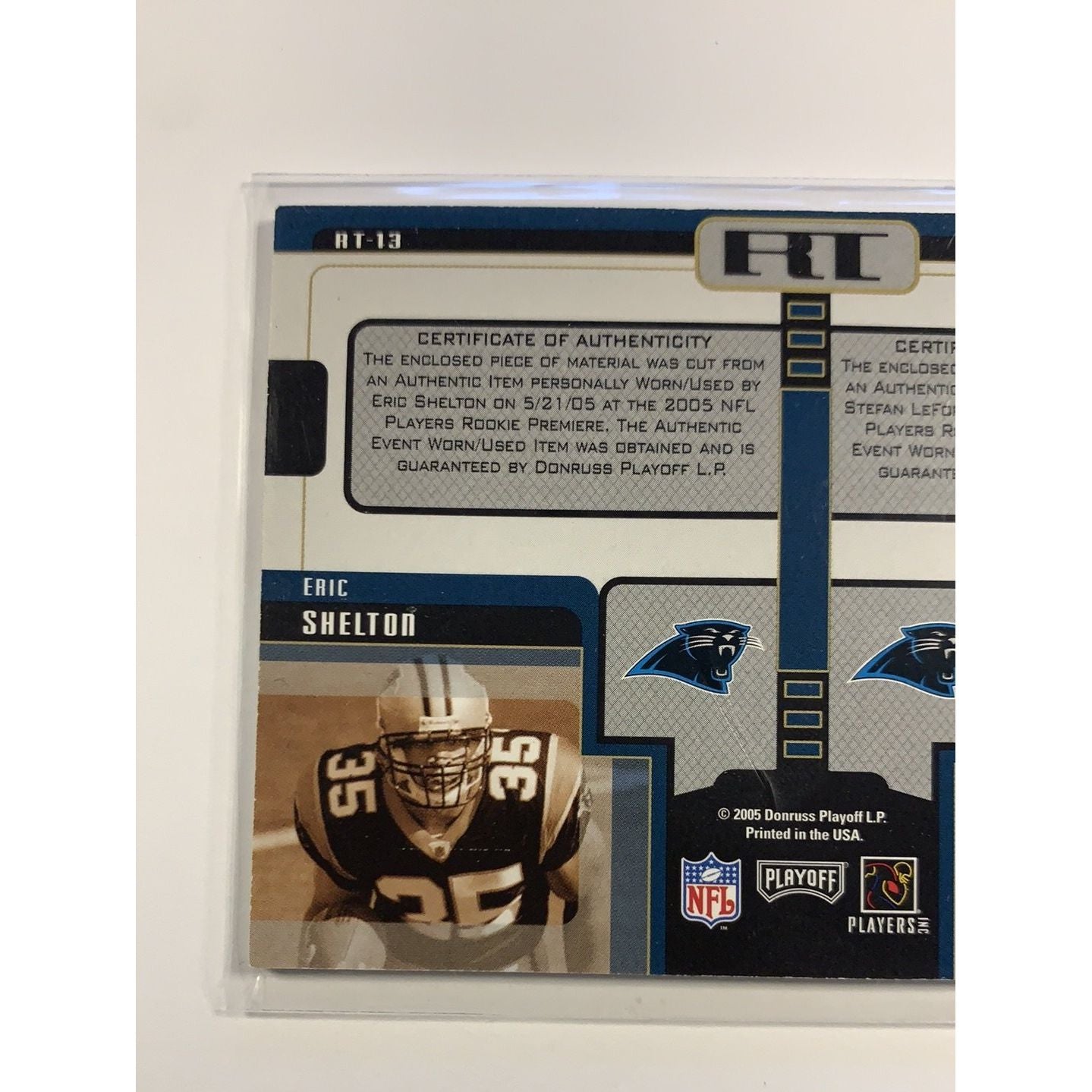 2005 Donruss Playoff Honors 2005 Eric Shelton Stefan Lefors Dual Jersey Patch | Local Legends Cards & Collectibles