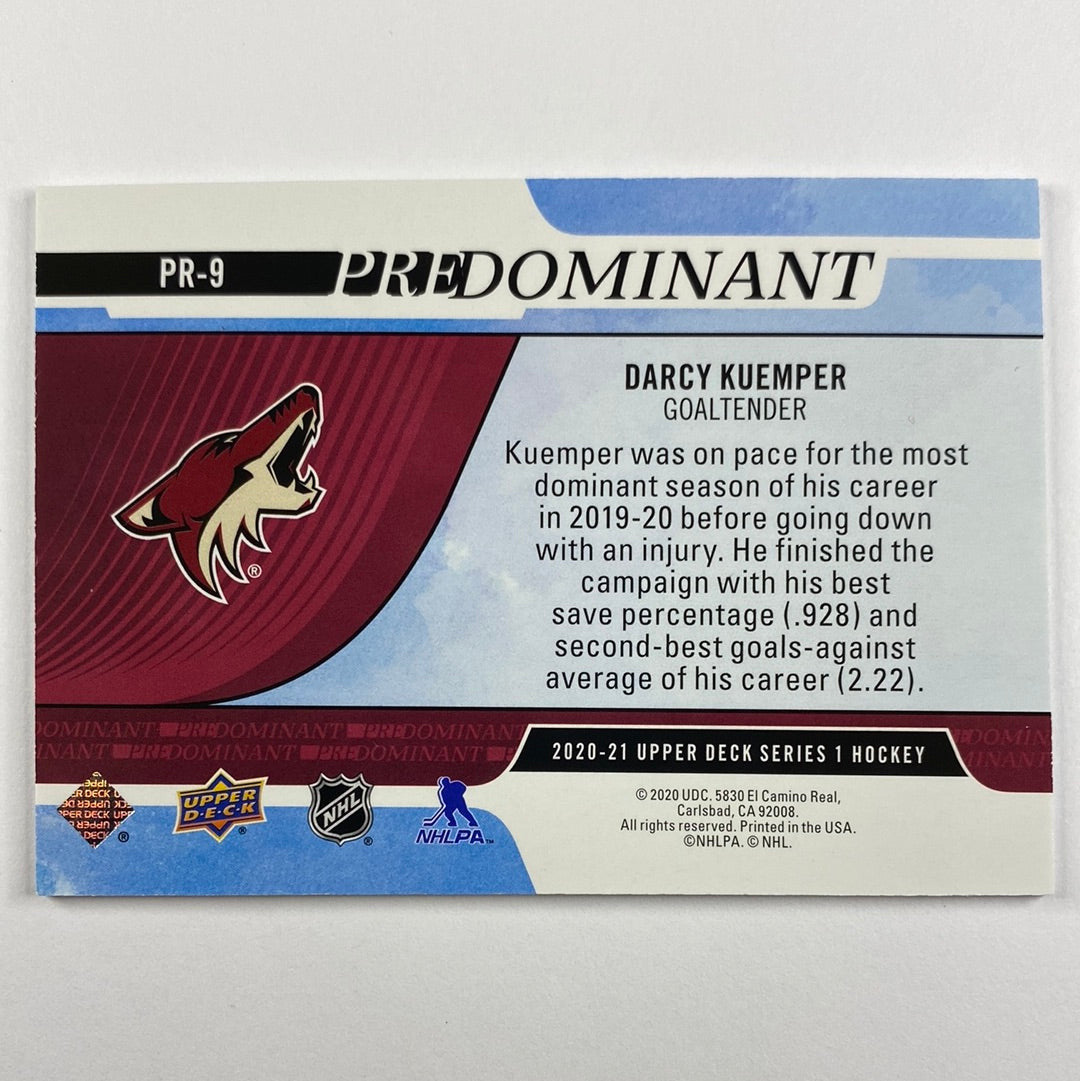 2020-21 Upper Deck Series 1 Darcy Kuemper PreDominant | Local Legends Cards & Collectibles
