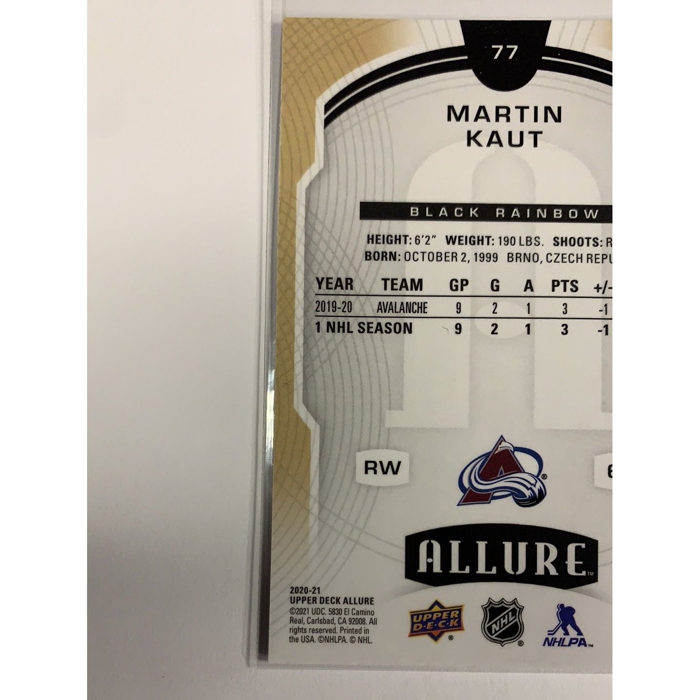 2020-21 Allure Martin Kaut Black Rainbow Rookie | Local Legends Cards & Collectibles
