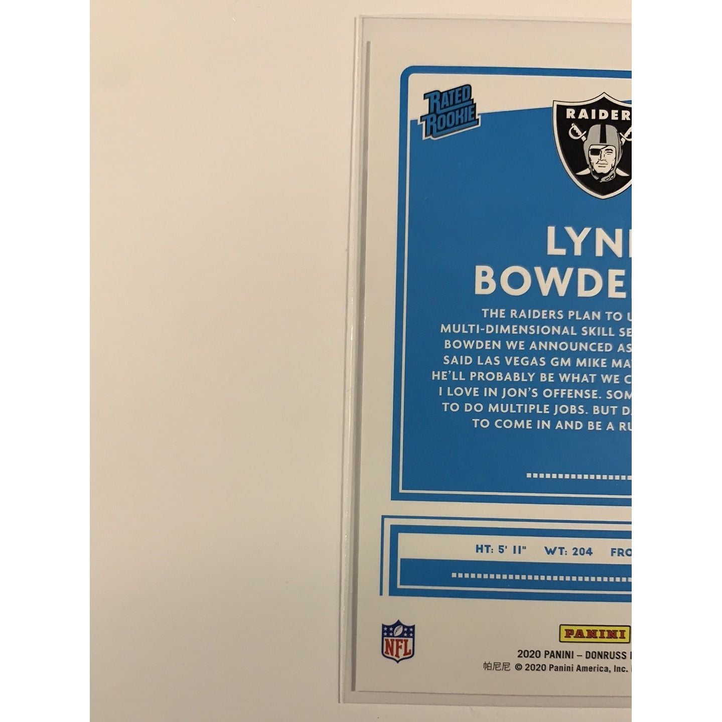 2020 Donruss Lynn Bowden Jr. Rated Rookie | Local Legends Cards & Collectibles