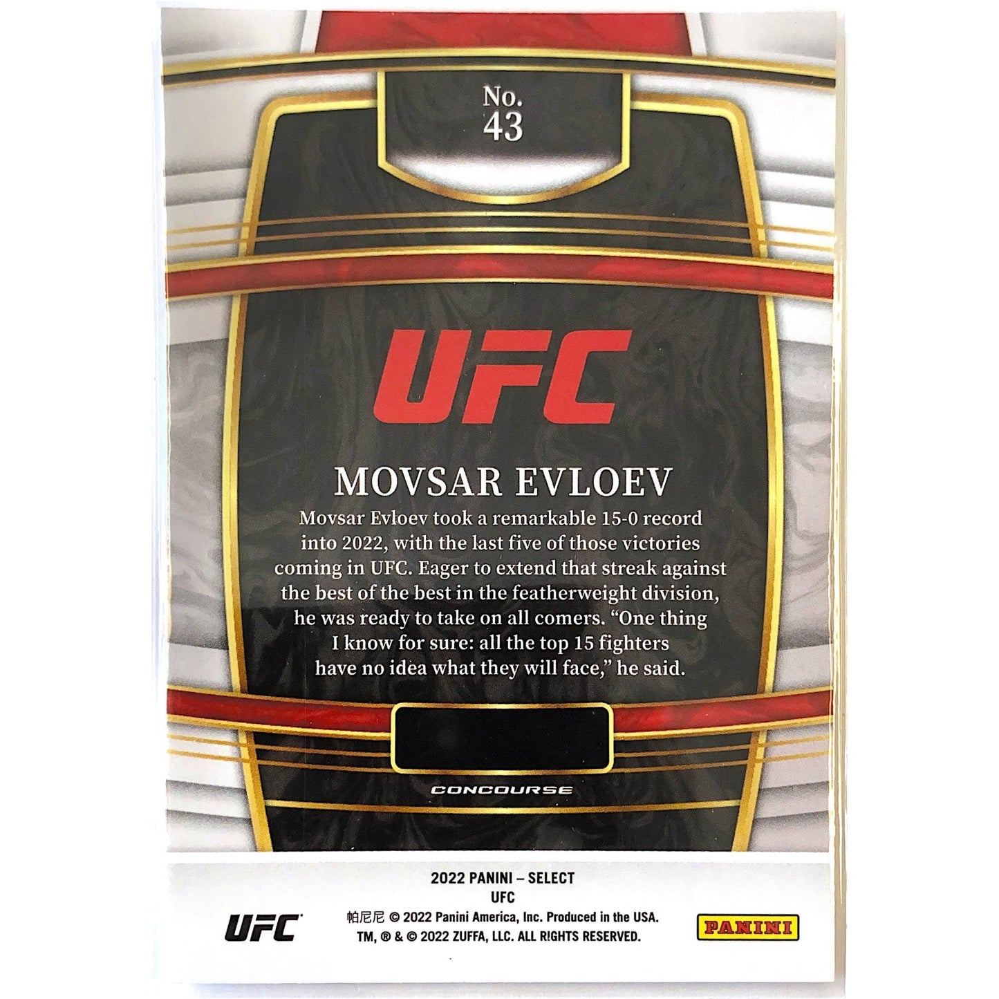2022 Select Movsar Evloev Concourse Level RC | Local Legends Cards & Collectibles