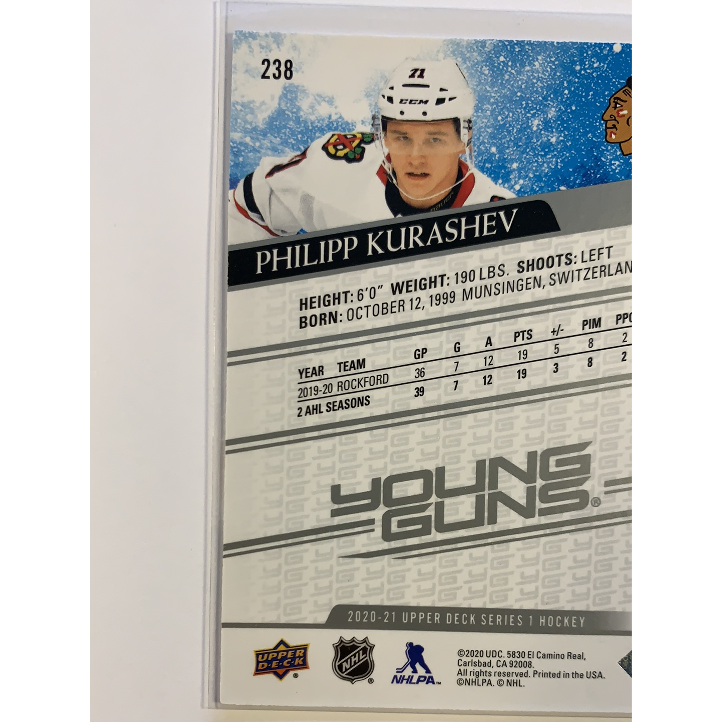 2020-21 Upper Deck Series 1 Philipp Kurashev Young Guns | Local Legends Cards & Collectibles