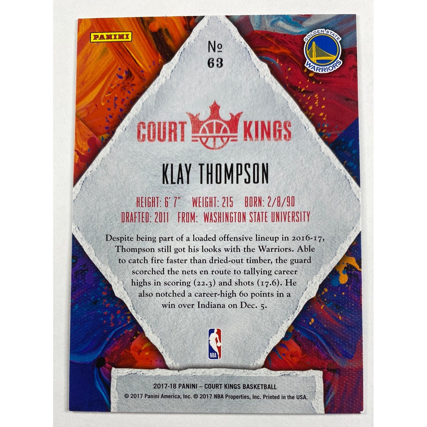2017-18 Court Kings Klay Thompson Canvas | Local Legends Cards & Collectibles