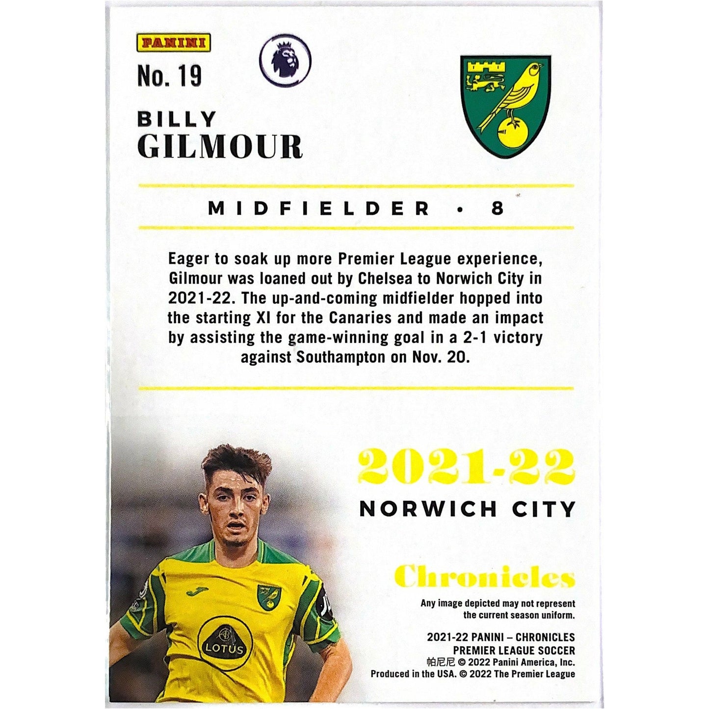 2021-22 Chronicles Premier League Billy Gilmour Blue /99 | Local Legends Cards & Collectibles
