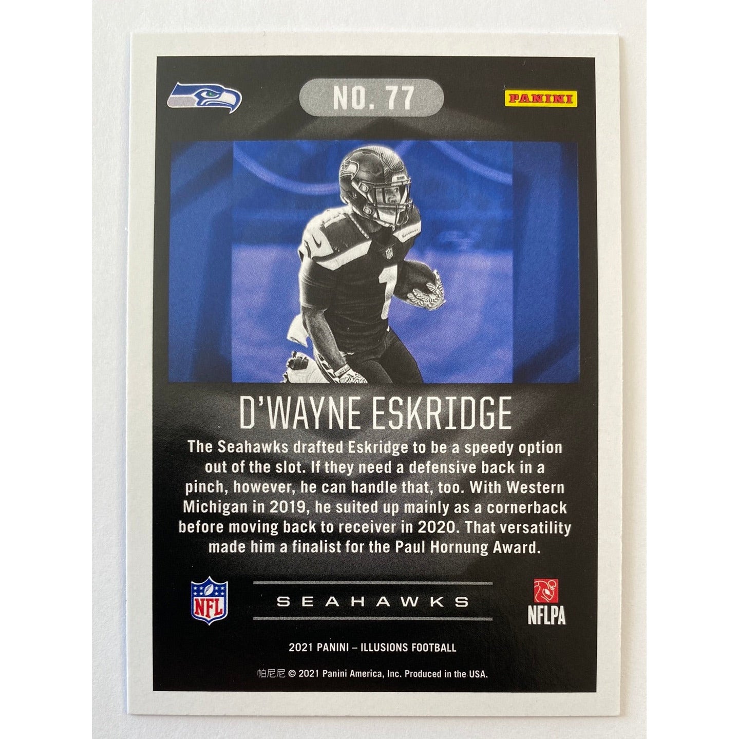 2021 Illusions D’Wayne Eskridge Sapphire RC | Local Legends Cards & Collectibles