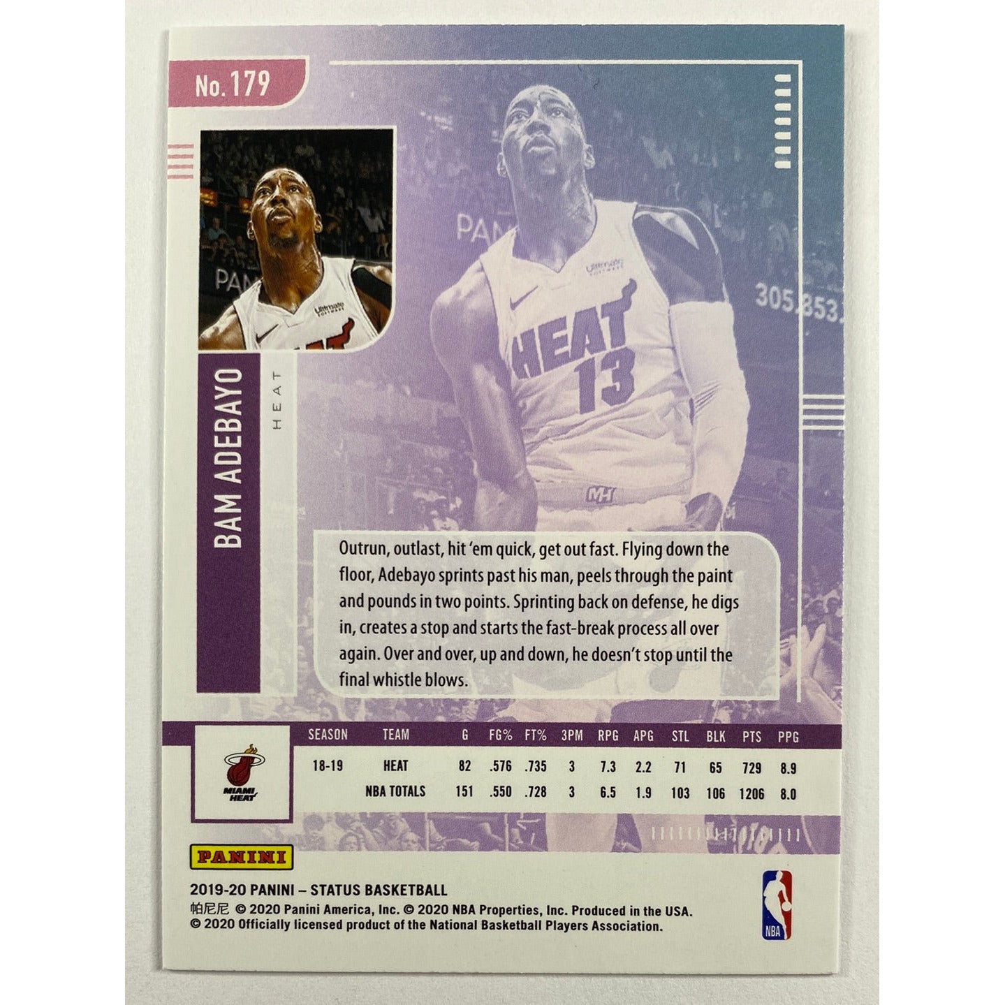 2019-20 Status Bam Adebayo | Local Legends Cards & Collectibles
