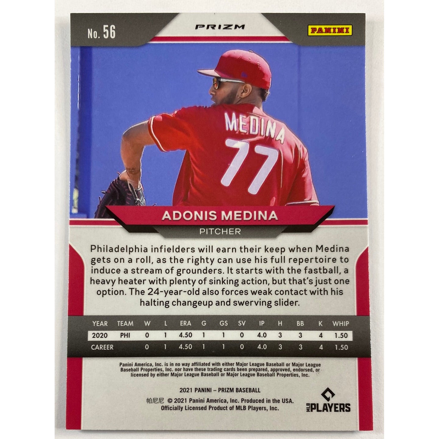 2021 Panini Prizm Adonis Medina Blue Wave Prizm RC | Local Legends Cards & Collectibles