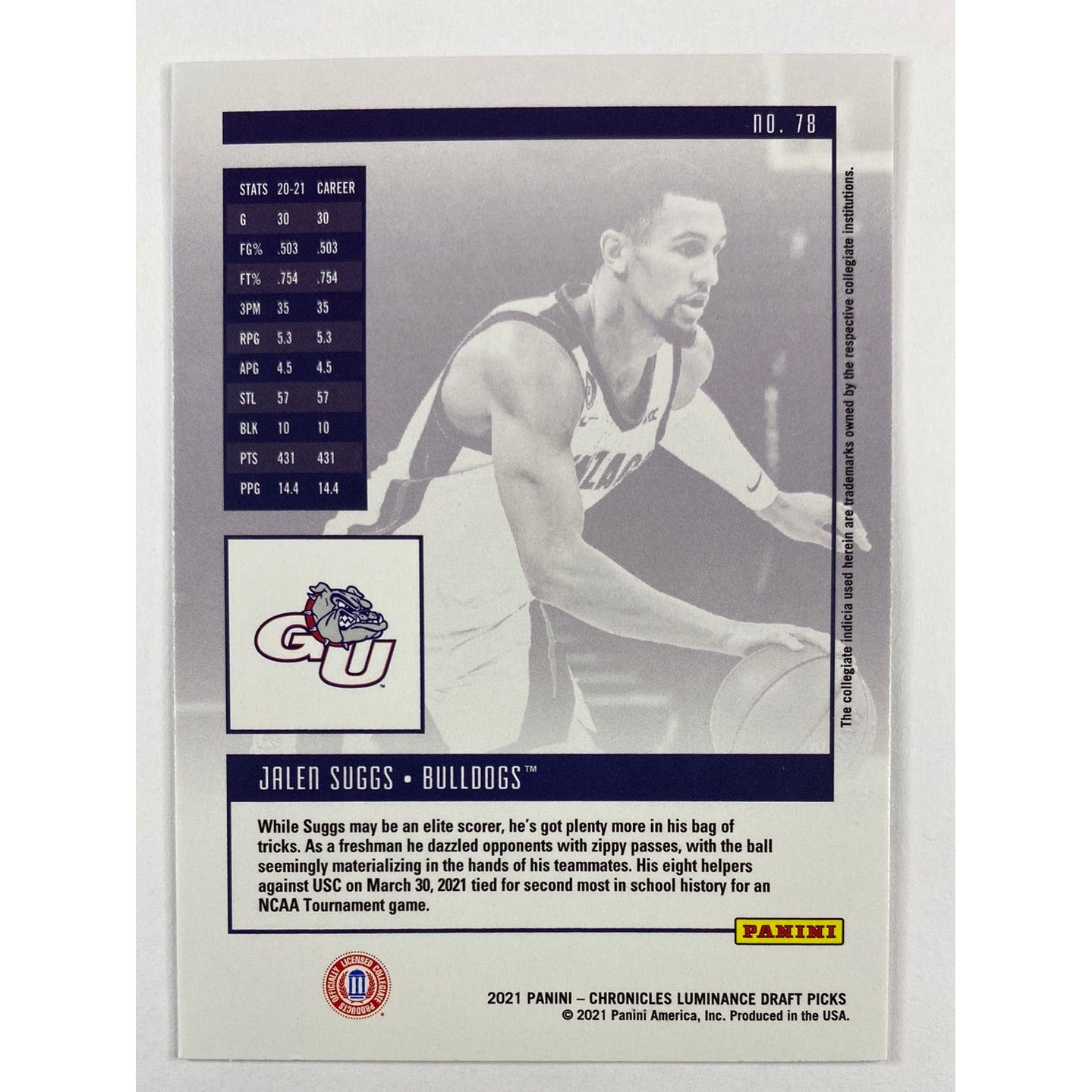 2021-22 Chronicles Luminance Jalen Suggs RC | Local Legends Cards & Collectibles