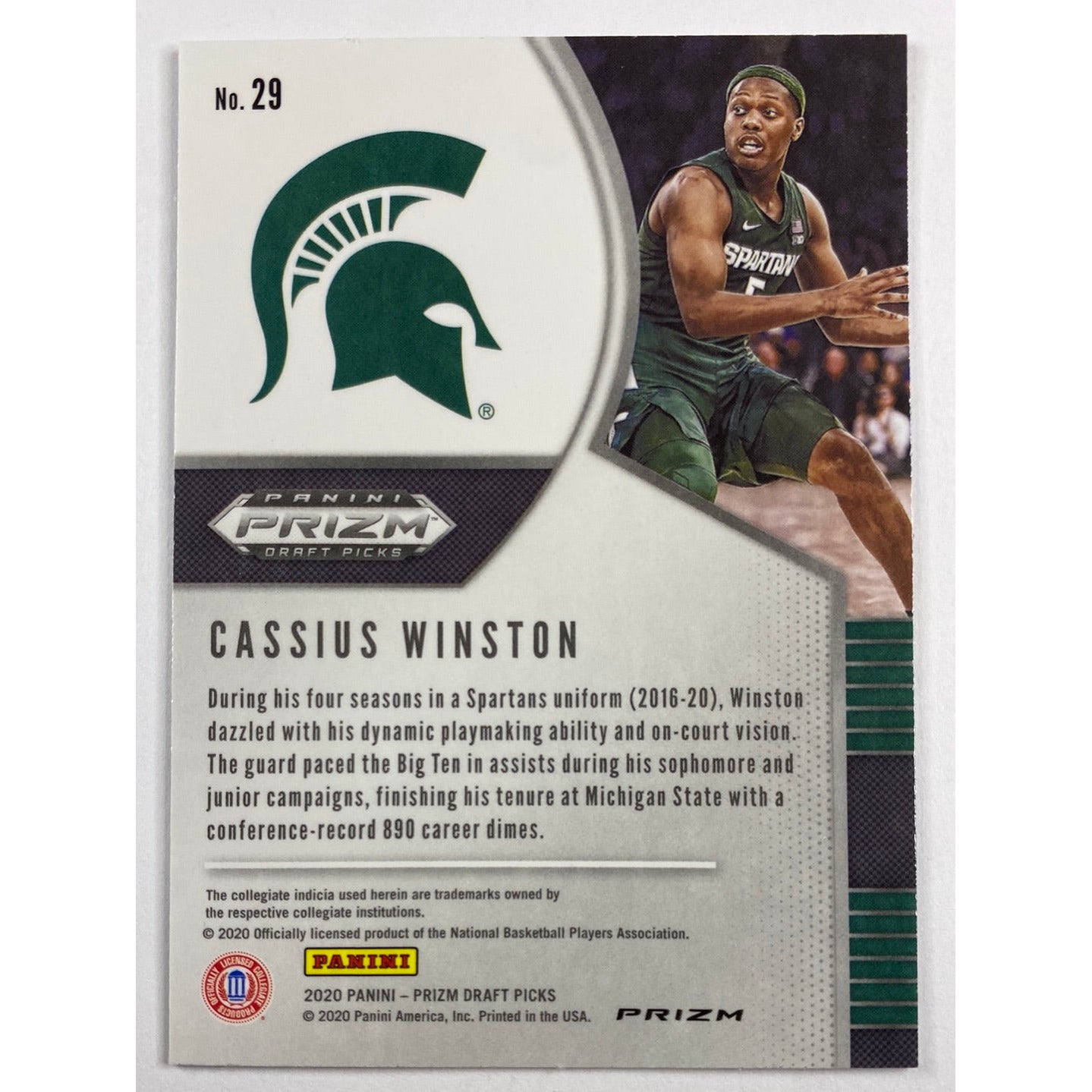 2020-21 Chronicles Draft Picks Cassius Winston Silver Holo Prizm RC | Local Legends Cards & Collectibles