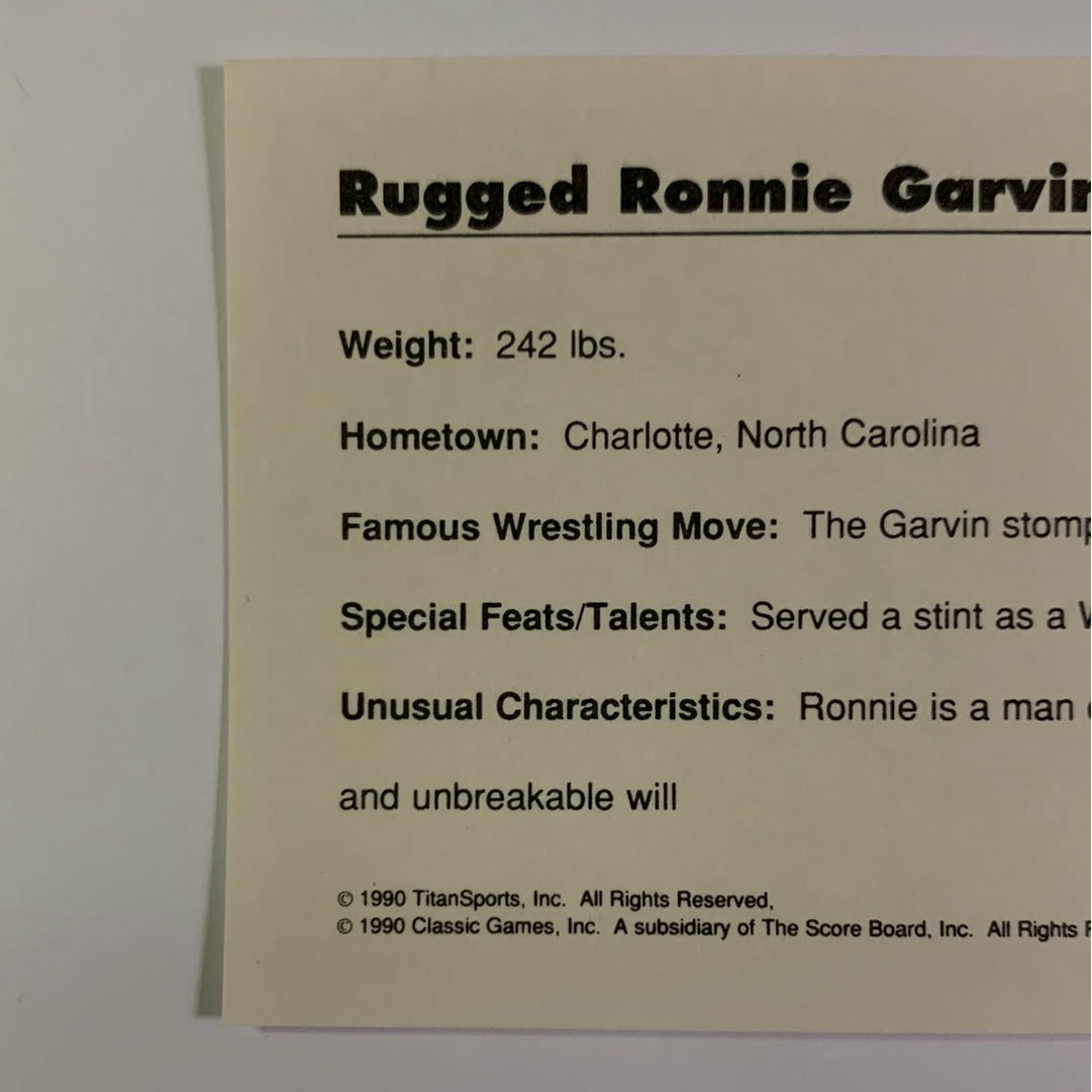1990 Titan Sports Rugged Ronnie Garvin | Local Legends Cards & Collectibles