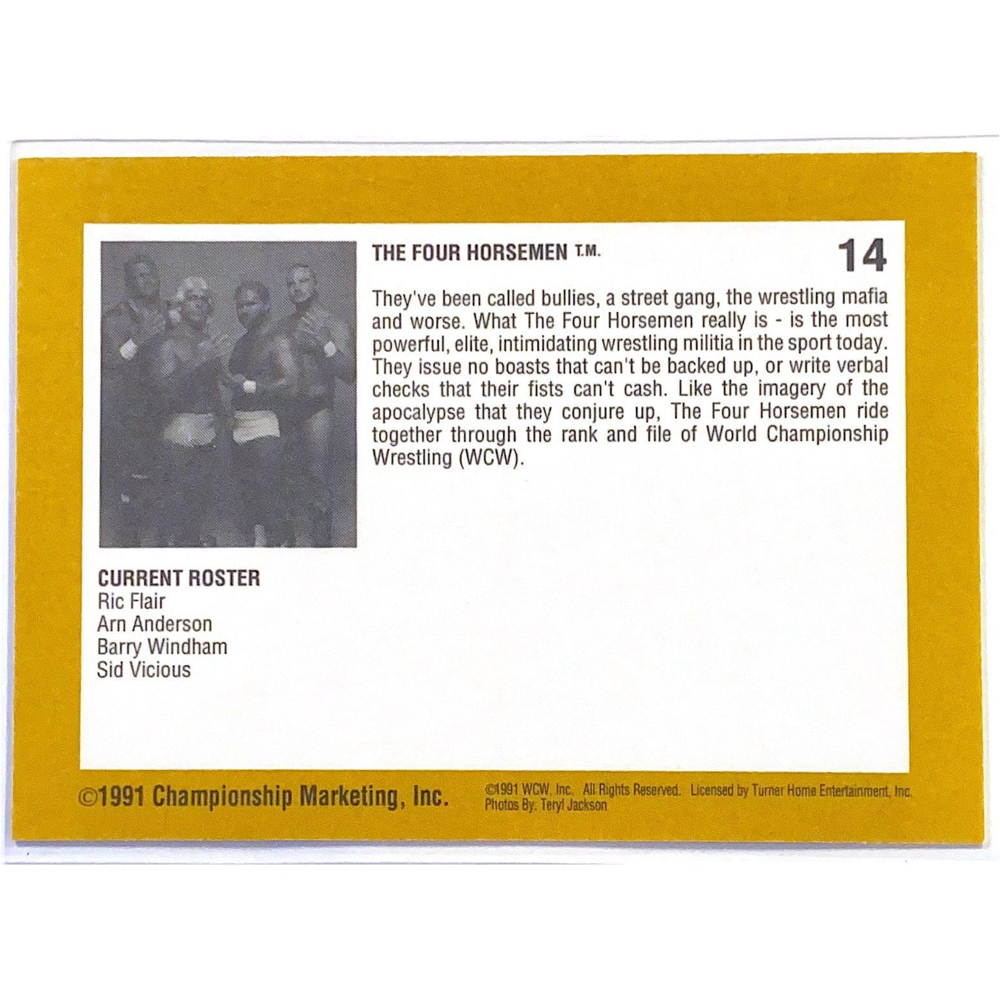1991 Turner Entertainment WCW The Four Horsemen #14 Local Legends Cards & Collectibles