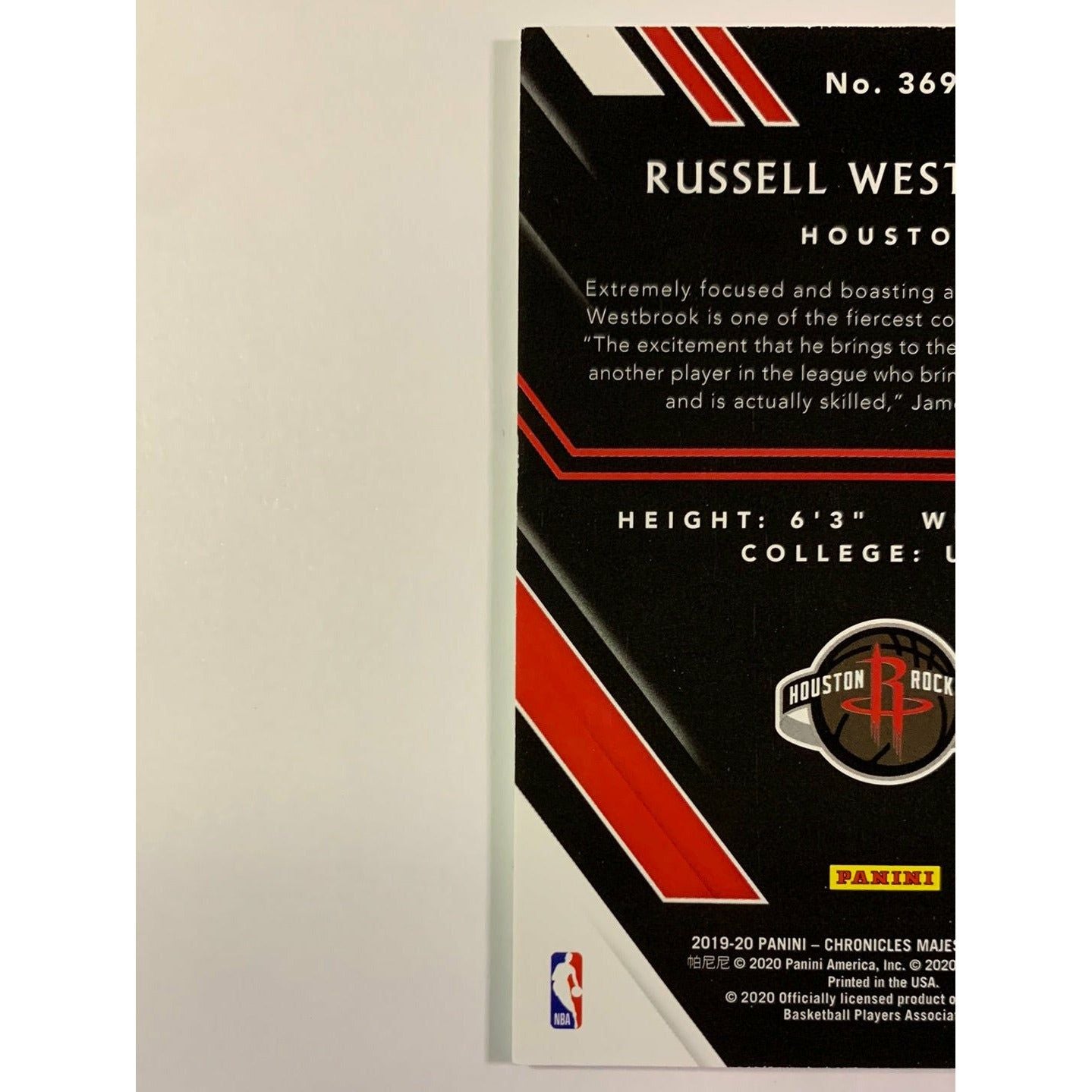 2019-20 Majestic Russell Westbrook /249 | Local Legends Cards & Collectibles