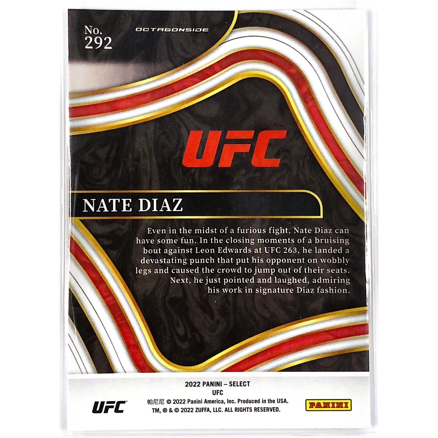 2022 Select Nate Diaz Octagonside Level | Local Legends Cards & Collectibles