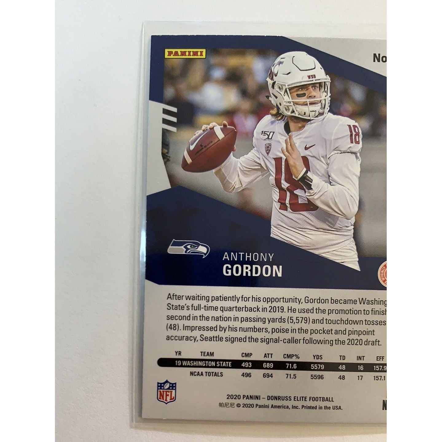 2020 Donruss Elite Anthony Gordon RC Green Foil | Local Legends Cards & Collectibles