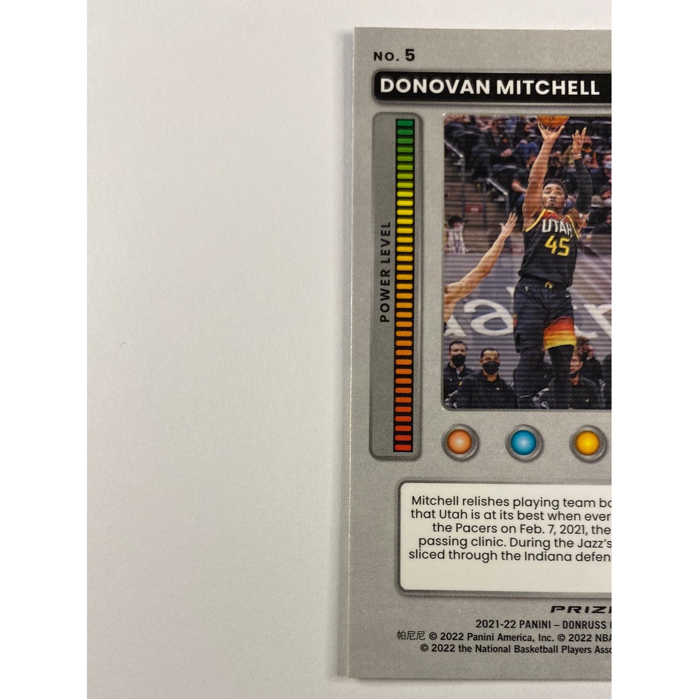 2021-22 Donruss Optic Donovan Mitchell T-Minus Purple Holo Prizm | Local Legends Cards & Collectibles