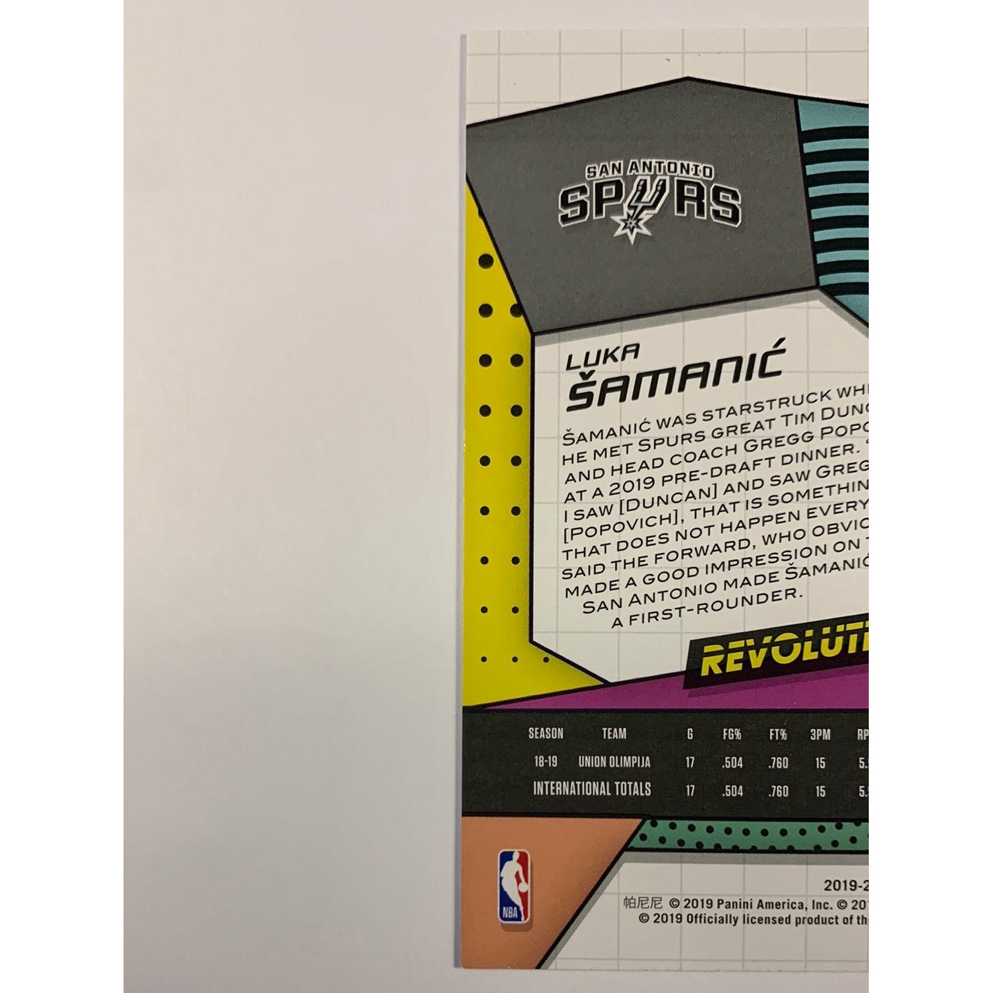 2019-20 Revolution Luka Samanic RC | Local Legends Cards & Collectibles