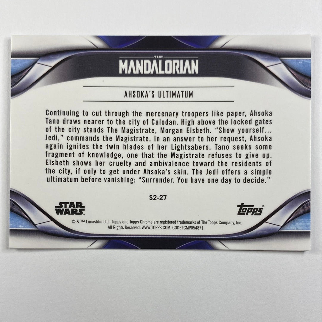 Topps Chrome The Mandalorian Ahsoka’s Ultimatum Refractor | Local Legends Cards & Collectibles
