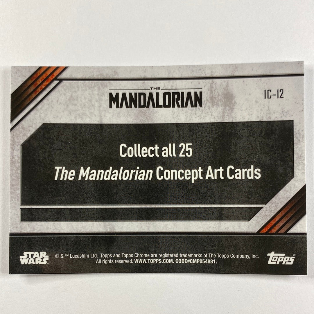 Topps Chrome The Mandalorian IC-12 Concept Card Refractor | Local Legends Cards & Collectibles