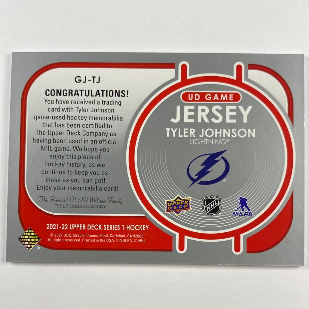 2021-22 Upper Deck Series 1 Tyler Johnson UD Game Jersey | Local Legends Cards & Collectibles