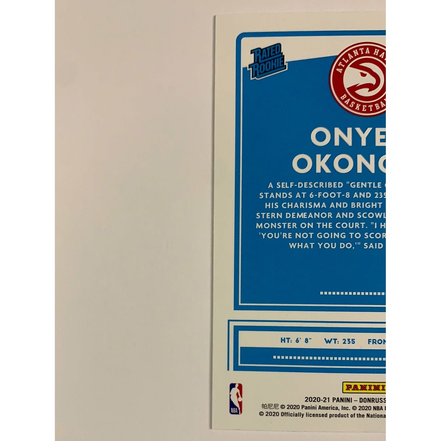 2020-21 Donruss Onyeka Okongwu Rated Rookie | Local Legends Cards & Collectibles