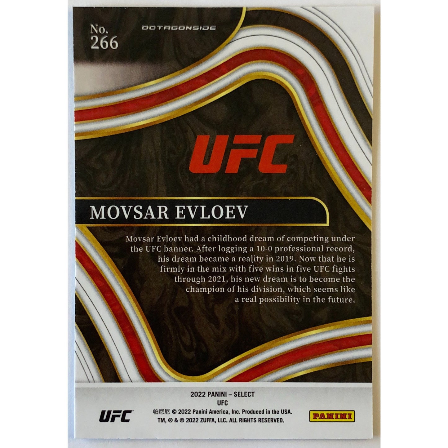 2022 Select Movsar Evloev Octagonside RC | Local Legends Cards & Collectibles