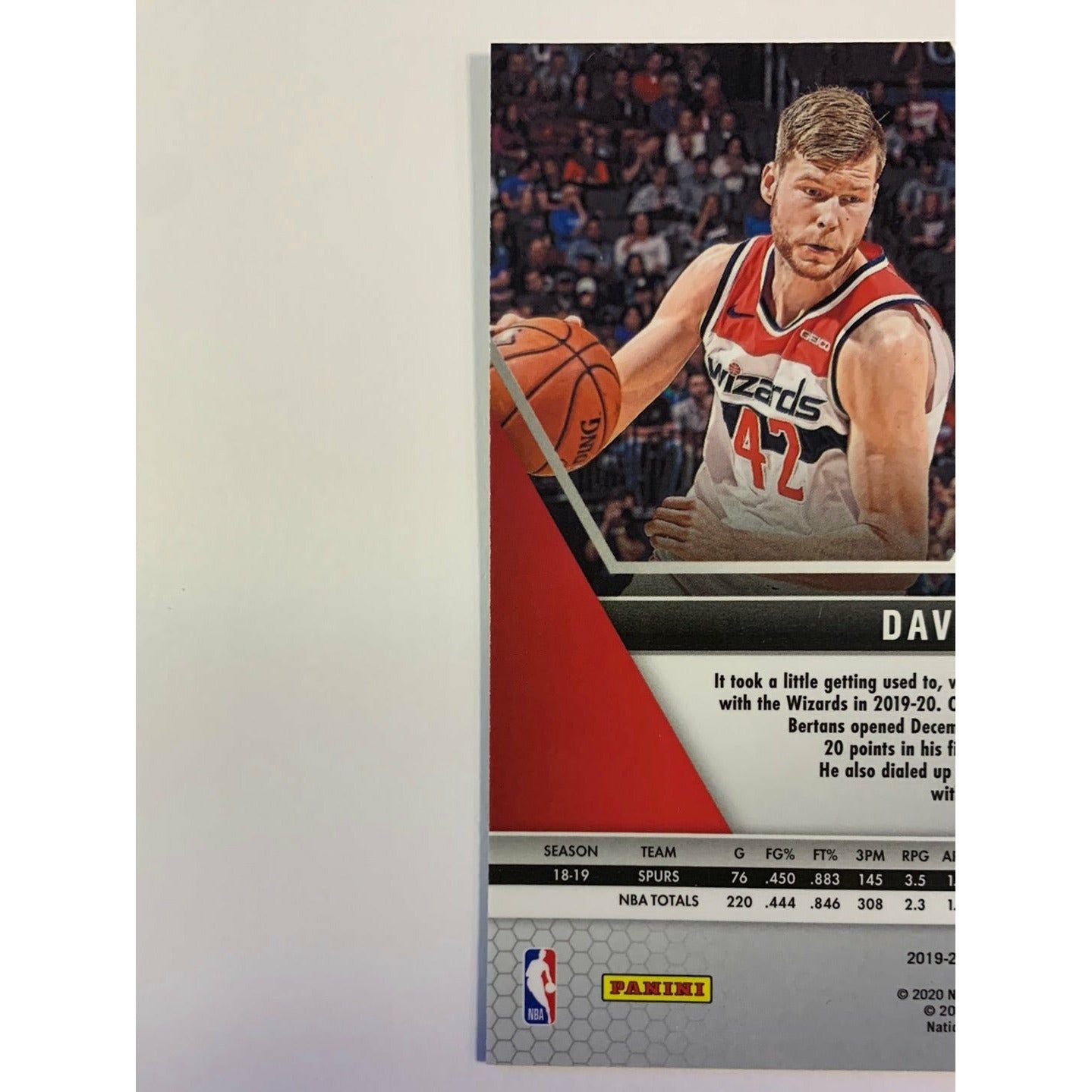 2019-20 Mosaic Davis Bertans Gold Wave Prizm | Local Legends Cards & Collectibles