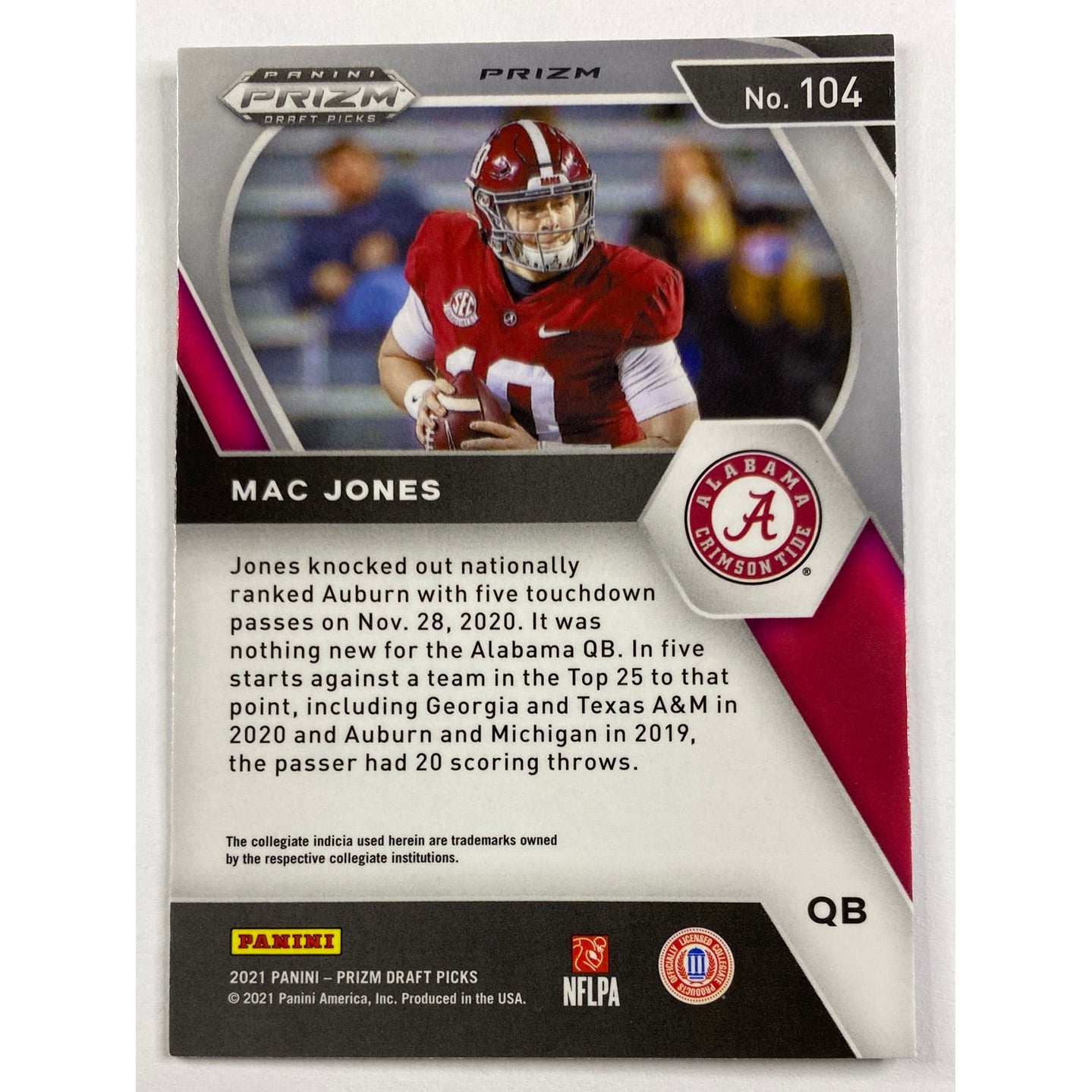 2021 Prizm Draft Picks Mac Jones Green Holo Prizm | Local Legends Cards & Collectibles