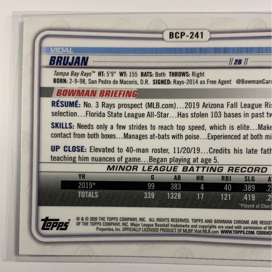 2020 Bowman Chrome Vidal Brujan Mojo Refractor | Local Legends Cards & Collectibles
