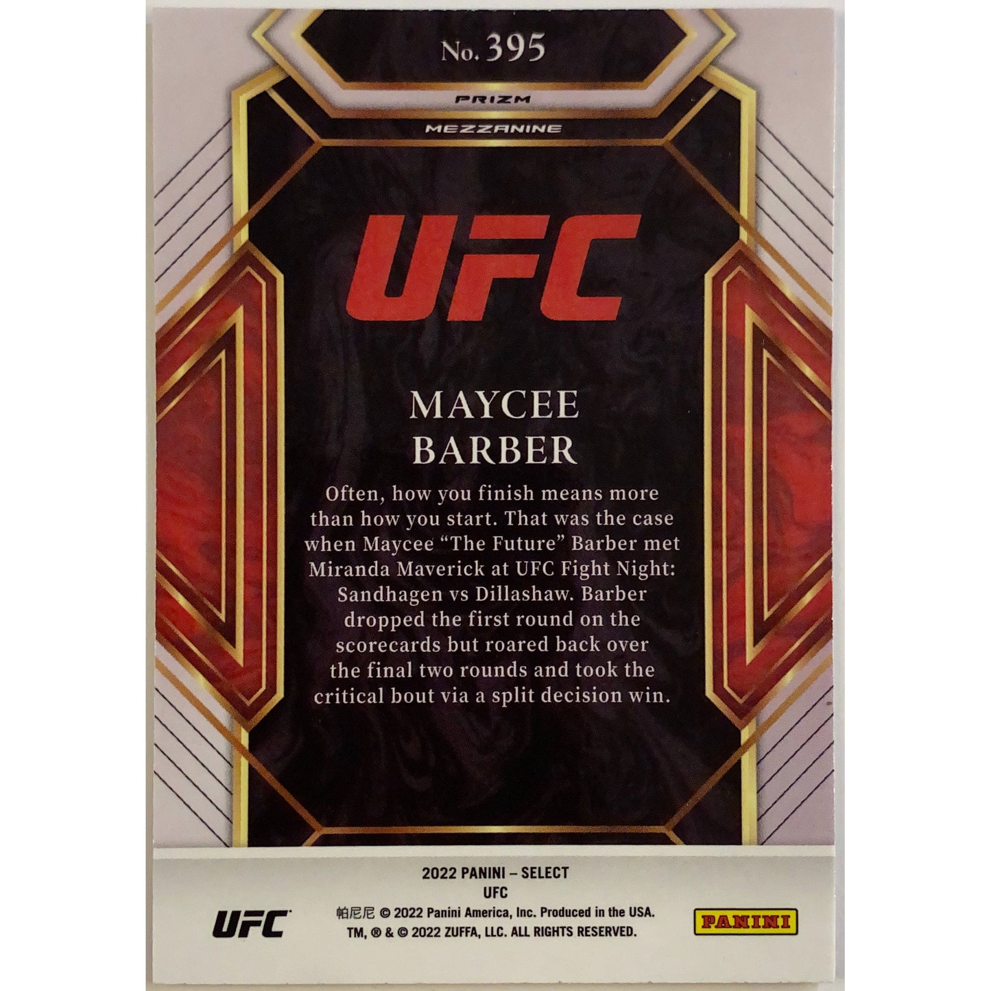 2022 Select Maycee Barber Mezzanine Level Silver Holo Prizm | Local Legends Cards & Collectibles
