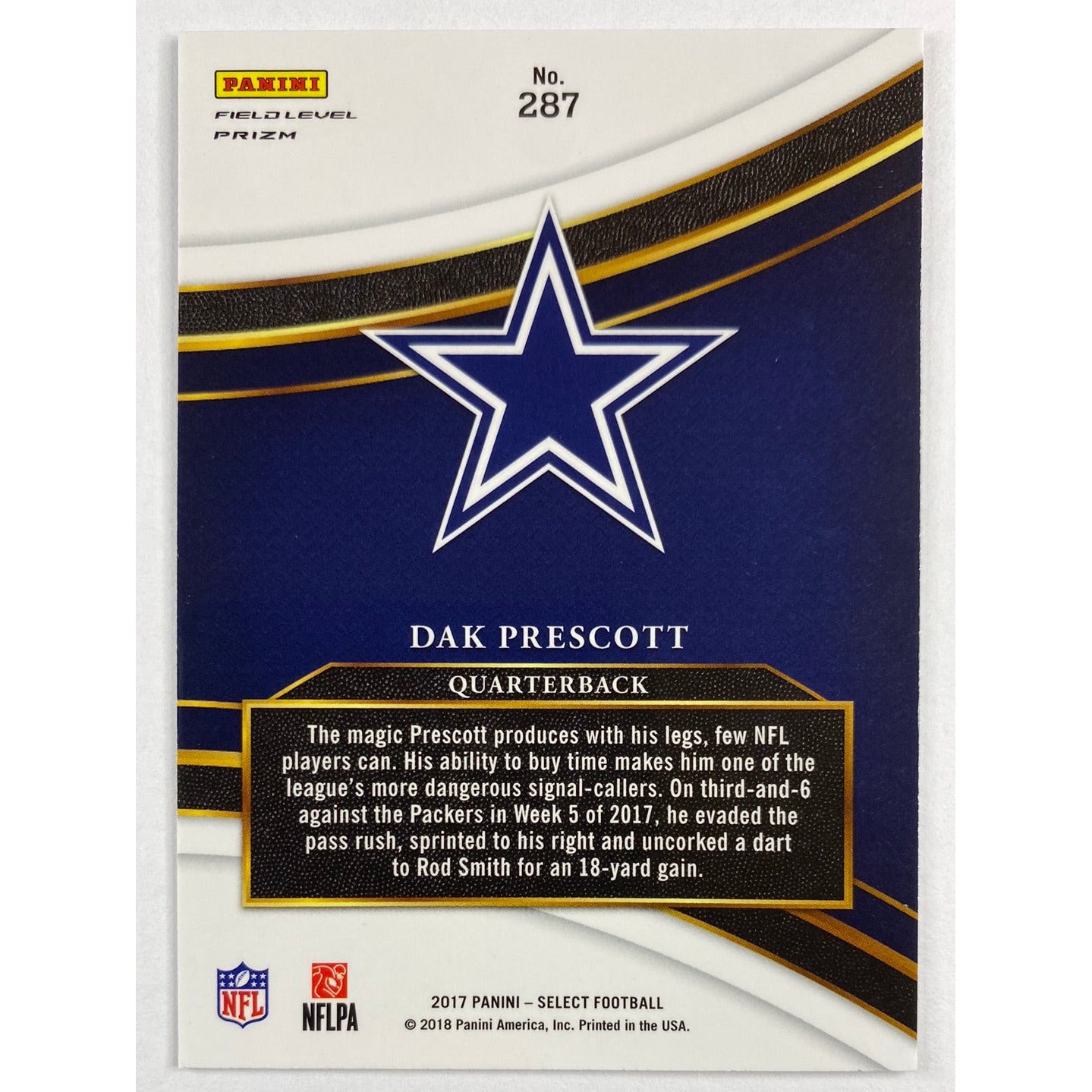2017 Select Dak Prescott Field Level Silver Holo Prizm | Local Legends Cards & Collectibles