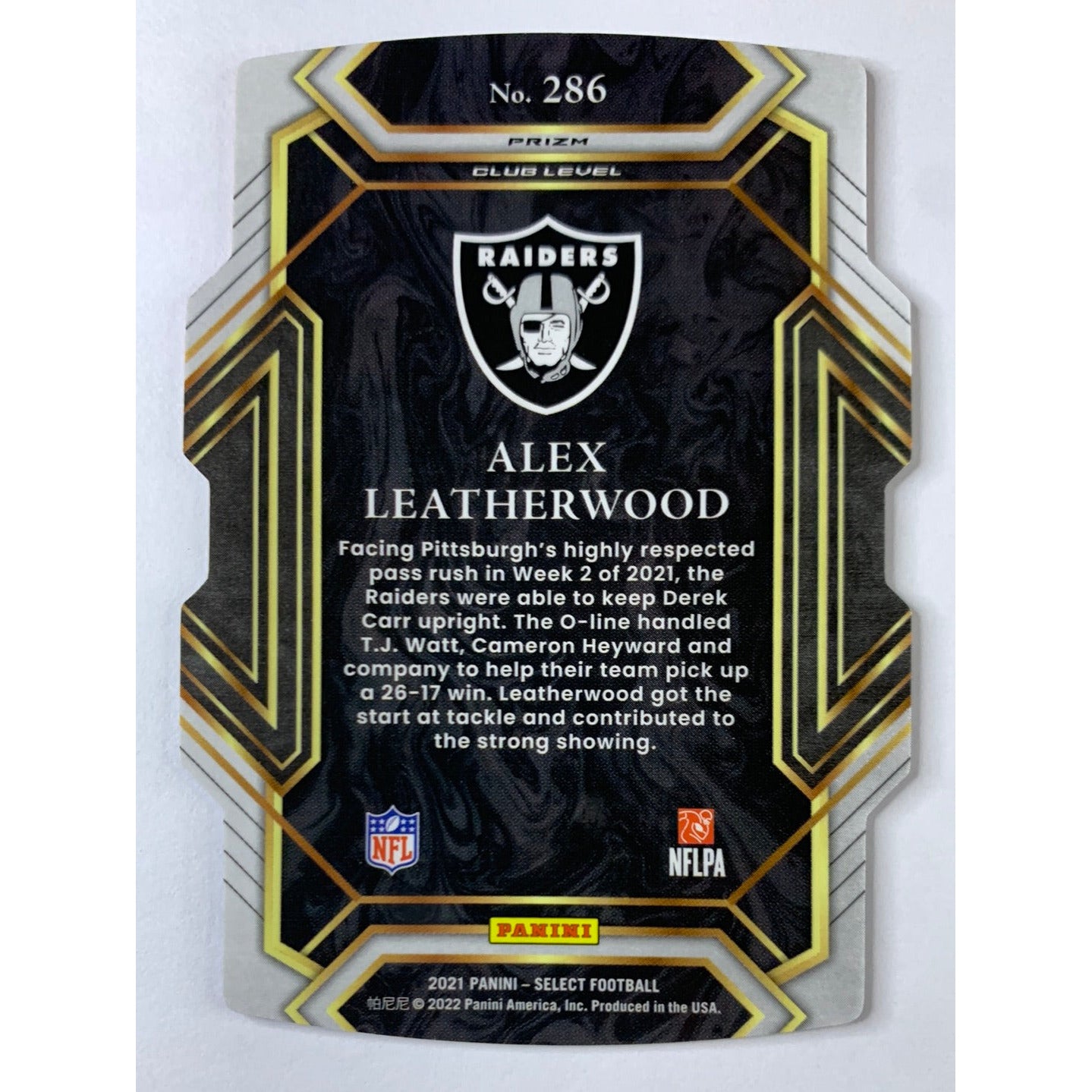 2021 Select Alex Leatherwood Red White Blue Die-Cut RC | Local Legends Cards & Collectibles