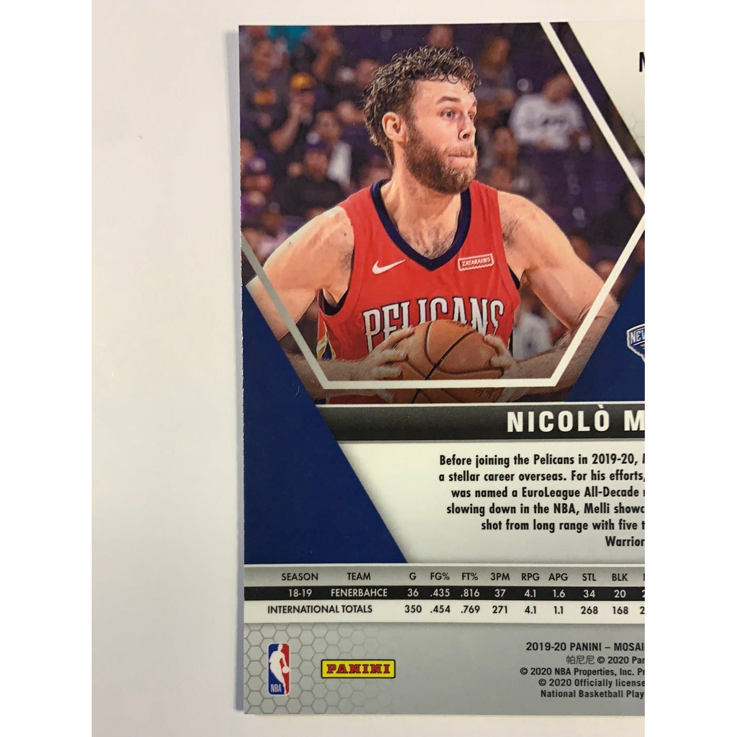 2019-20 Mosaic Nicolo Melli RC | Local Legends Cards & Collectibles