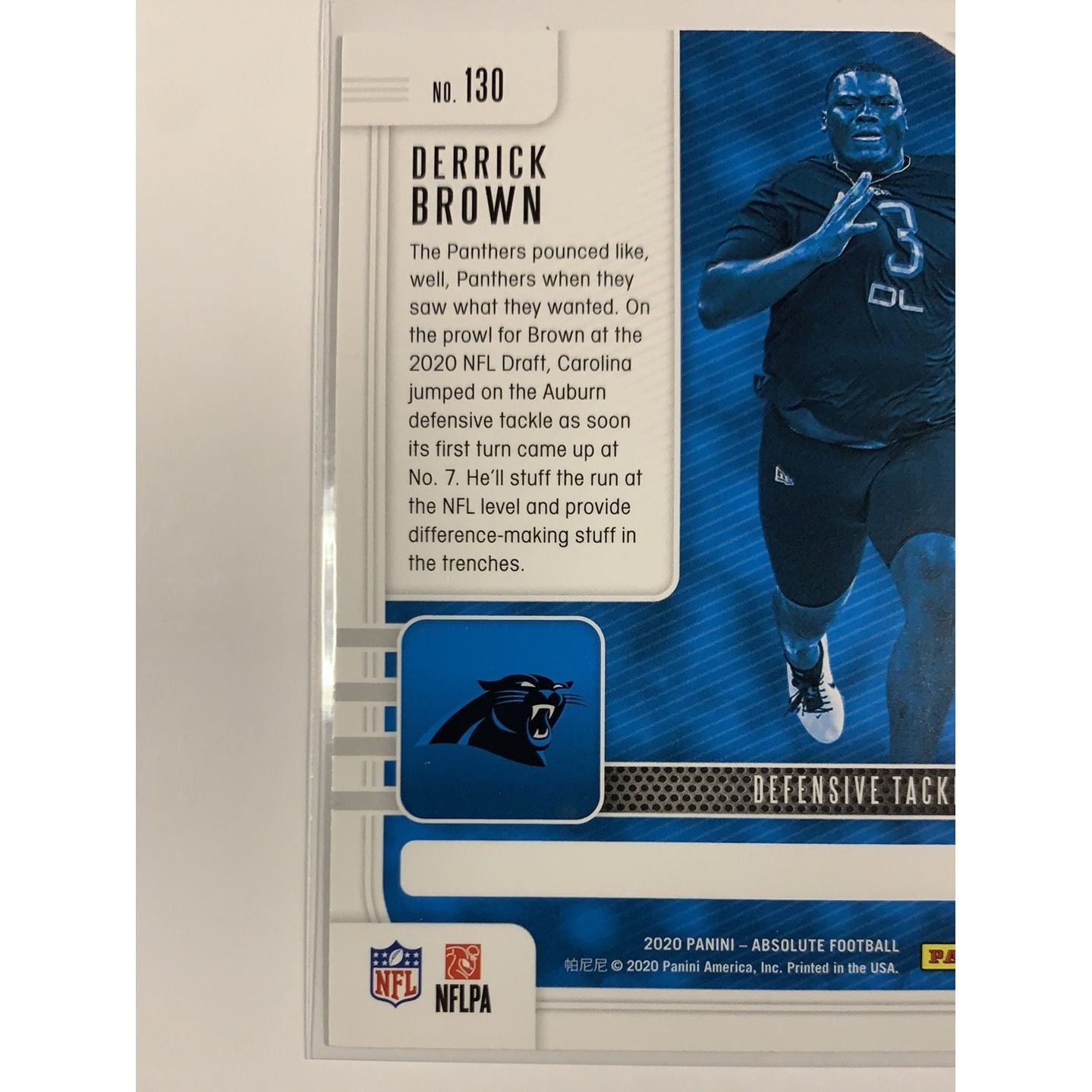 2020 Panini Absolute Derrick Brown RC | Local Legends Cards & Collectibles