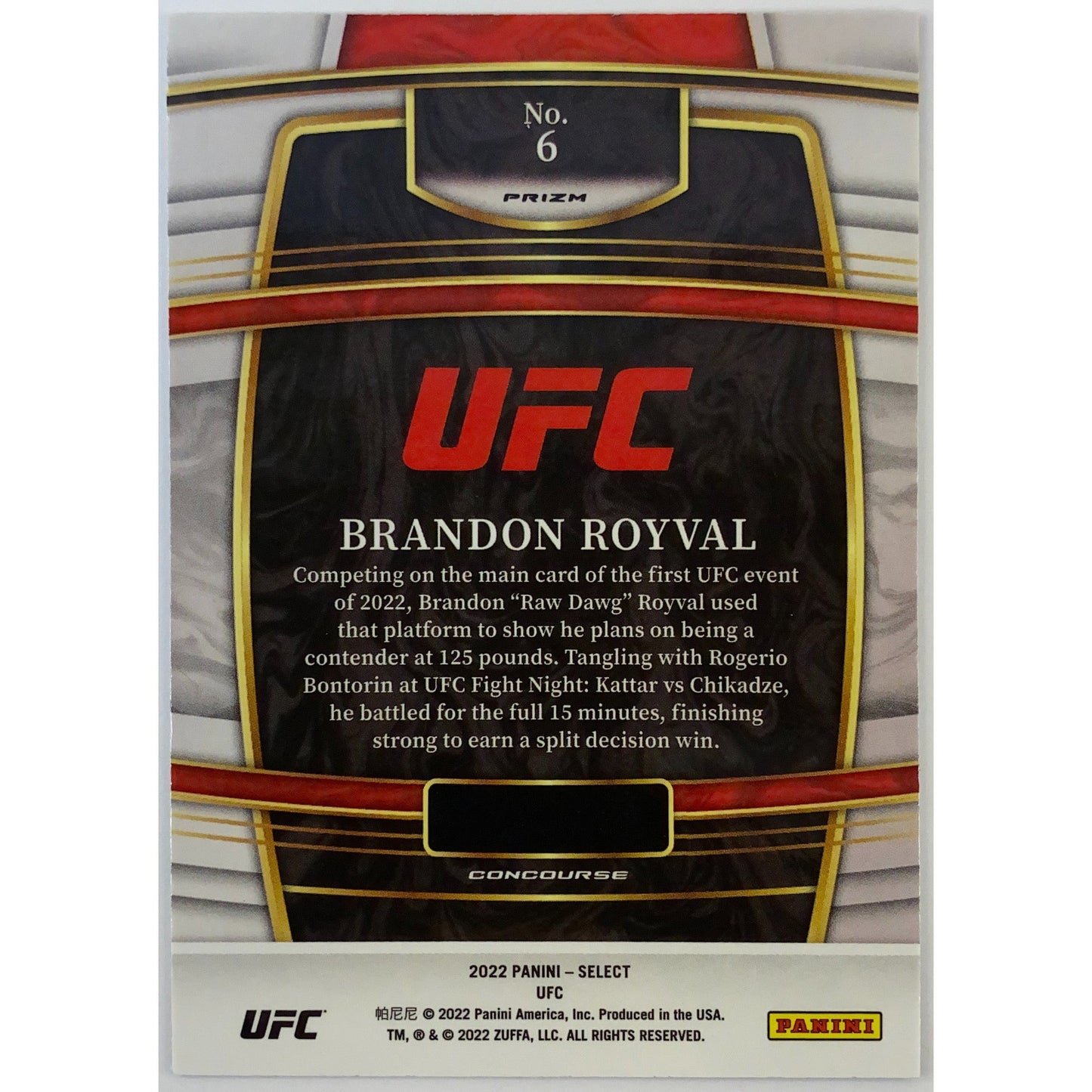 2022 Select Brandon Royval Tri Colour Prizm | Local Legends Cards & Collectibles