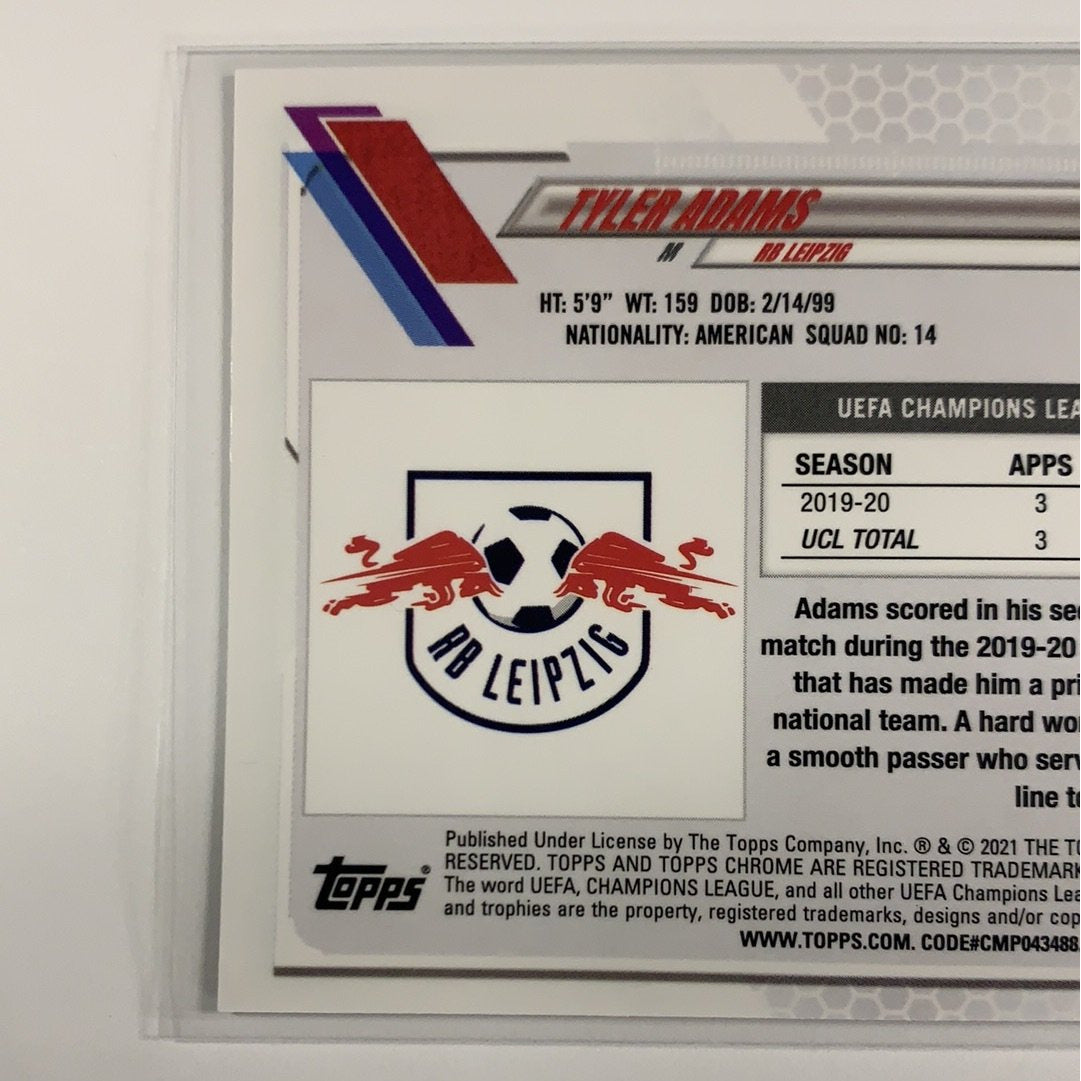 2021 Topps Chrome UEFA Champions League Tyler Adams Base #73 Local Legends Cards & Collectibles