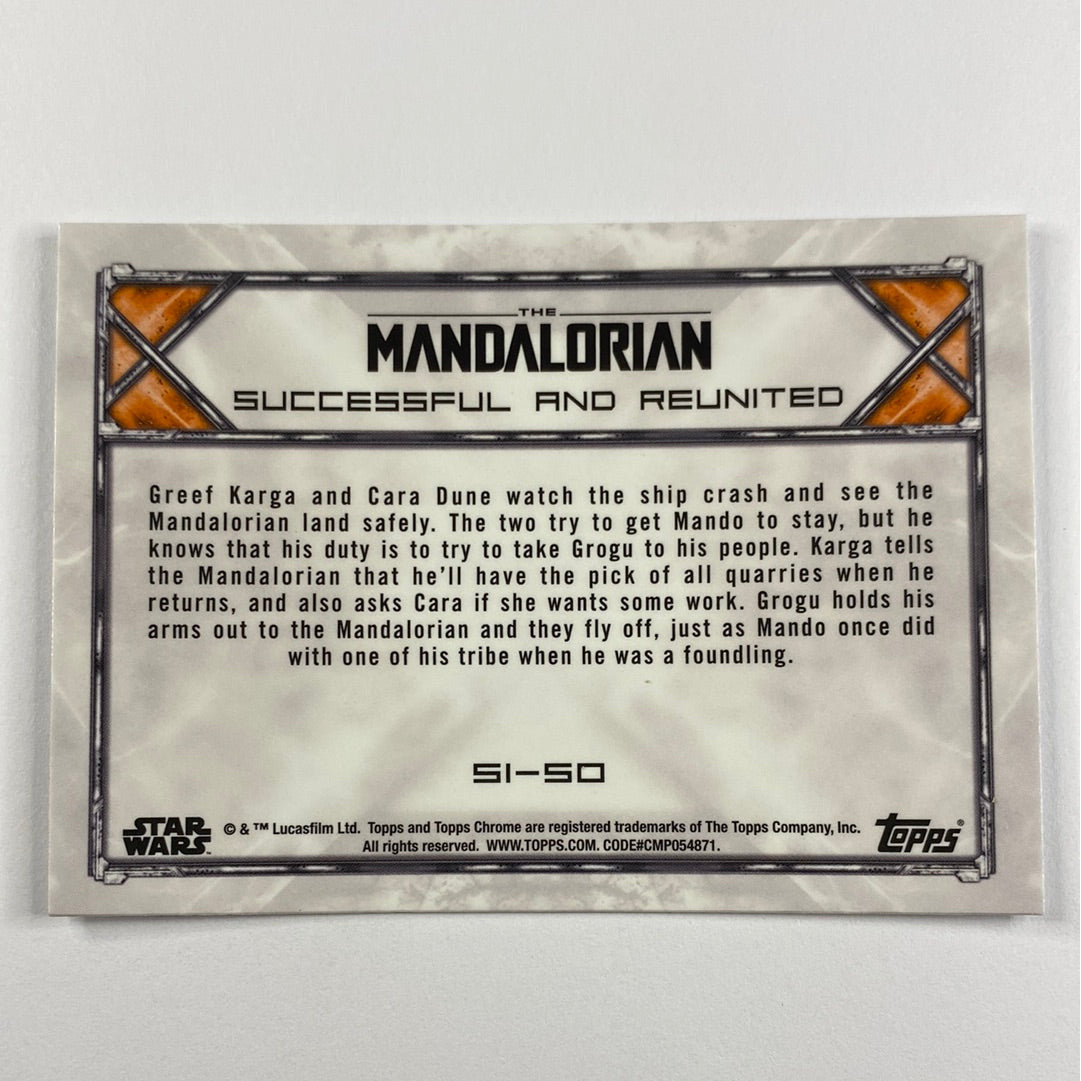 Topps Chrome The Mandalorian Successful and Reunited Refractor | Local Legends Cards & Collectibles