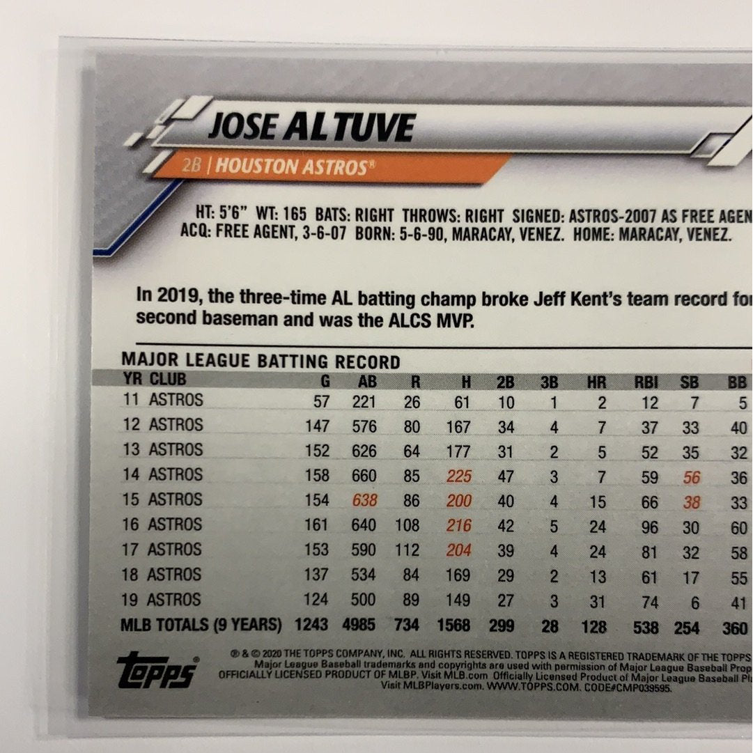 2020 Topps Chrome Jose Altuve Base #42 Local Legends Cards & Collectibles