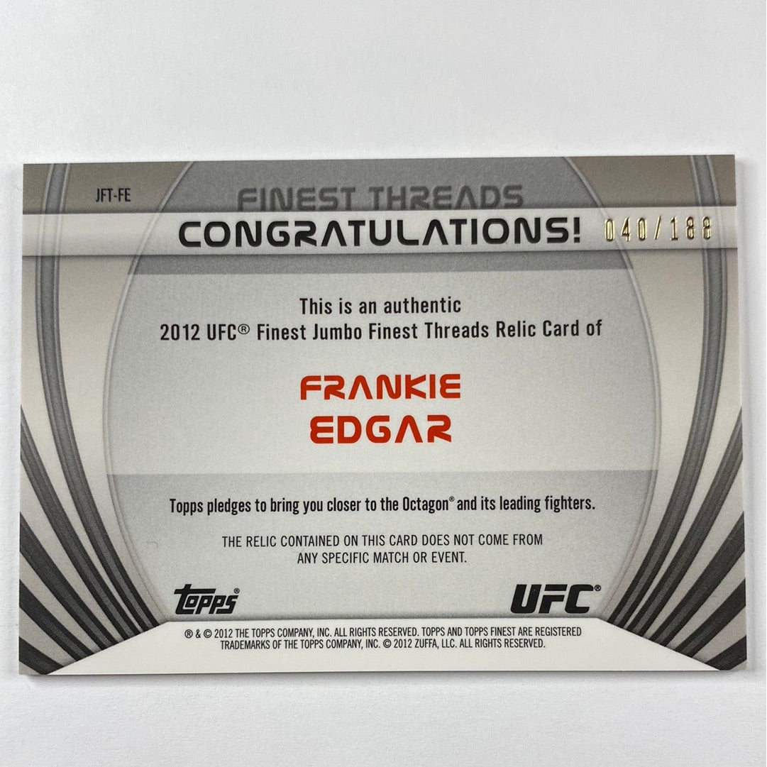2012 Topps Finest Frankie “The Answer” Edgar Jumbo Finest Threads Blue X-Fractor /188 | Local Legends Cards & Collectibles