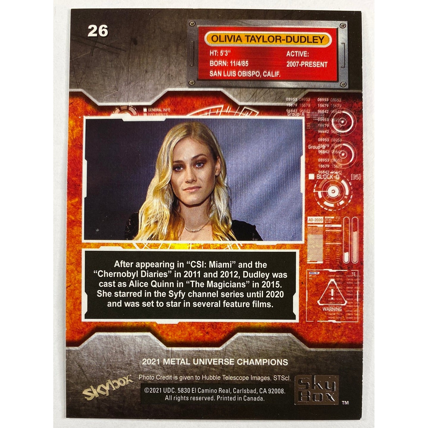 2021 Metal Universe Champions Olivia Taylor-Dudley | Local Legends Cards & Collectibles