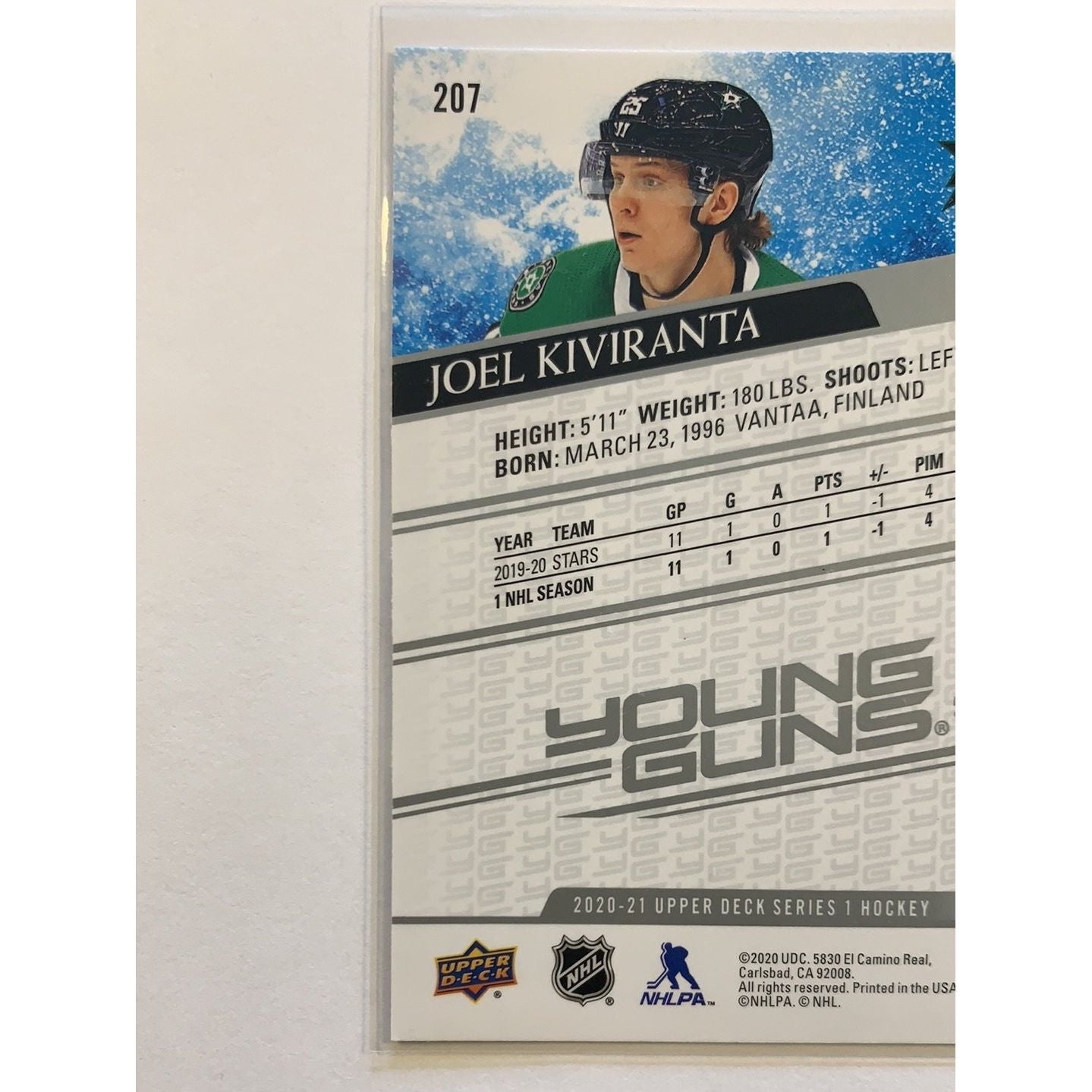 2020-21 Upper Deck Series 1 Joel Kiviranta Young Guns | Local Legends Cards & Collectibles